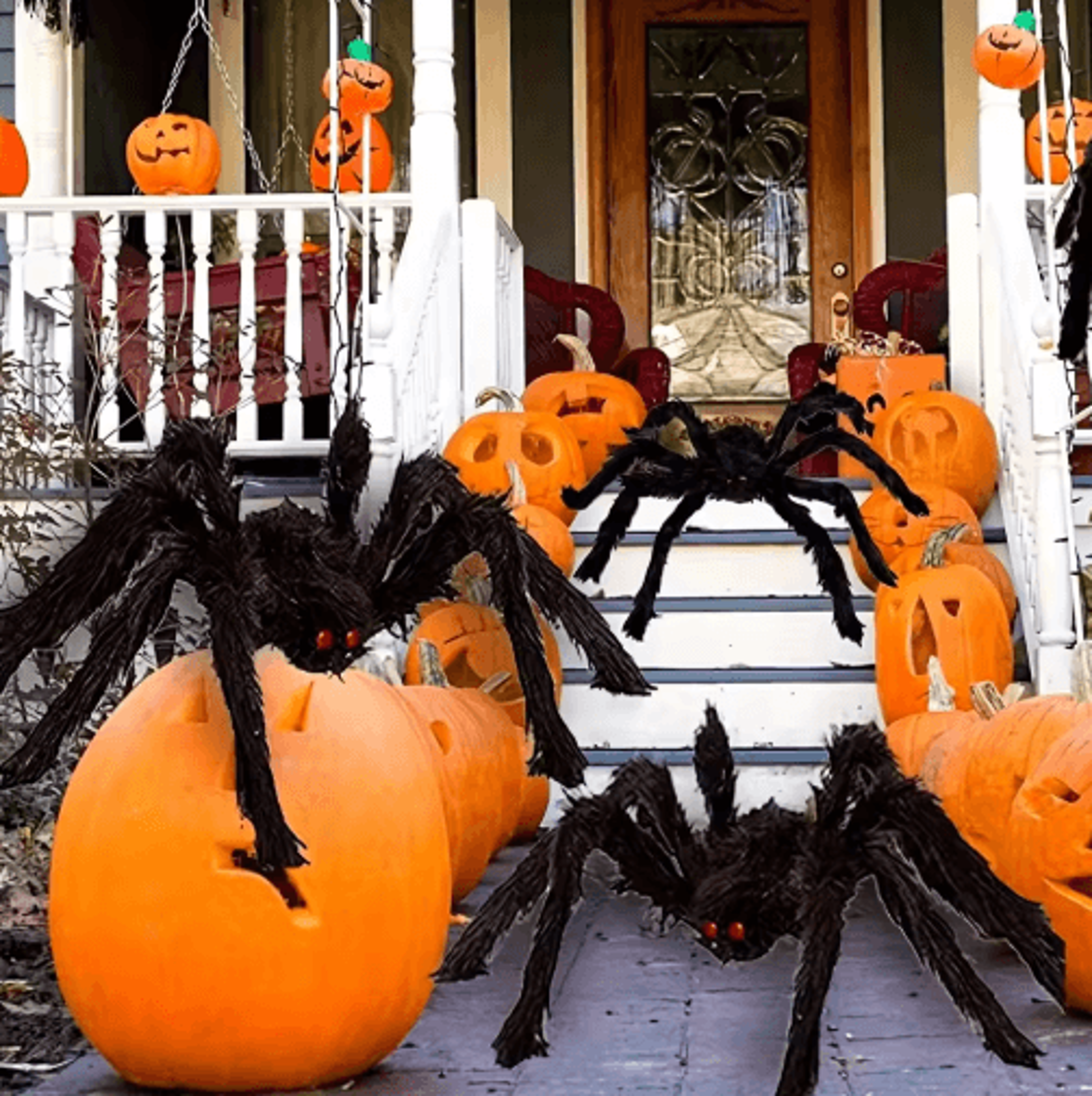 giant halloween spider – scary indoor & outdoor yard, porch & haunted house decoration
