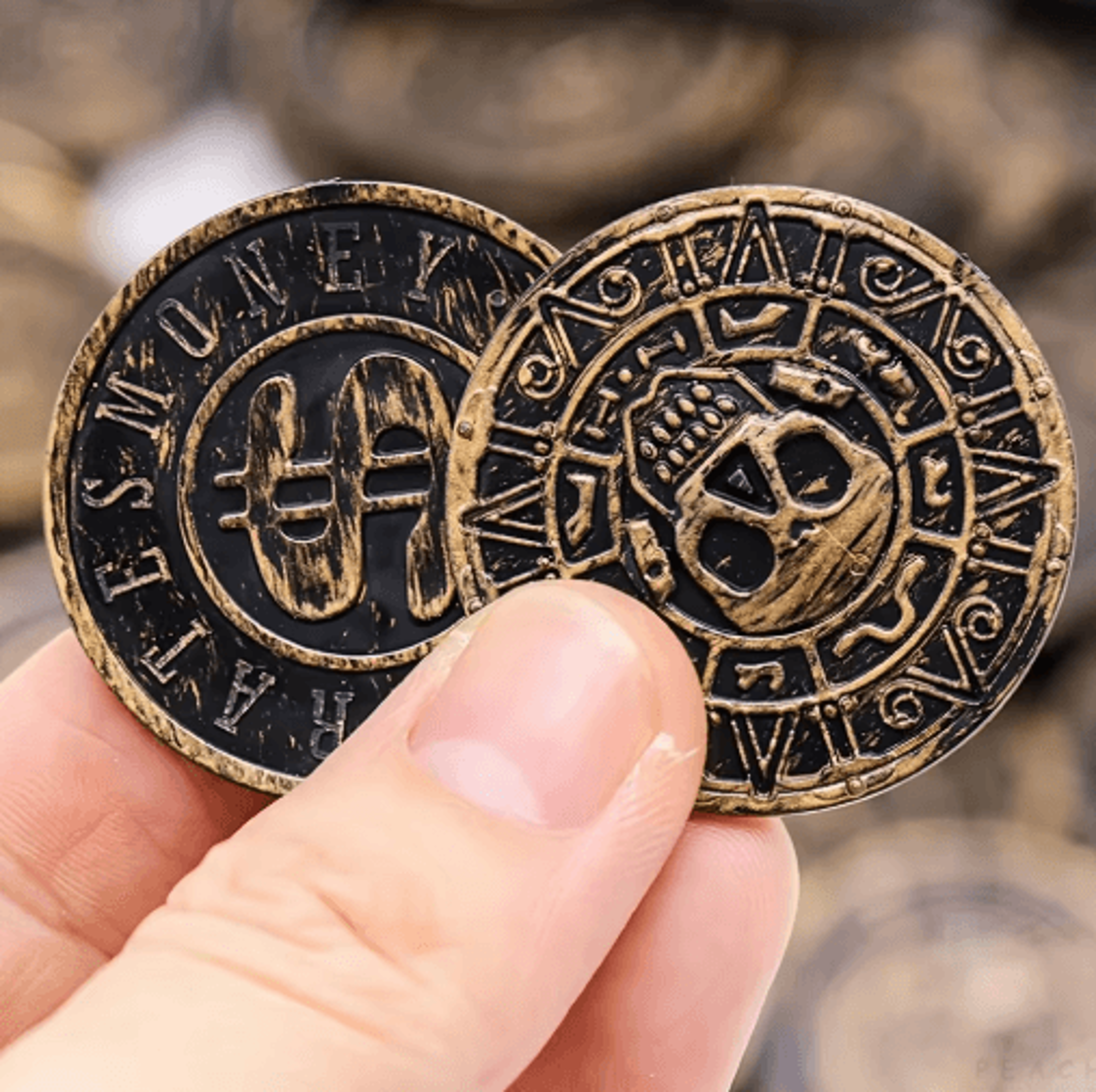 20/50/100-piece retro pirate coins – plastic fake treasure tokens for party favors & halloween decor