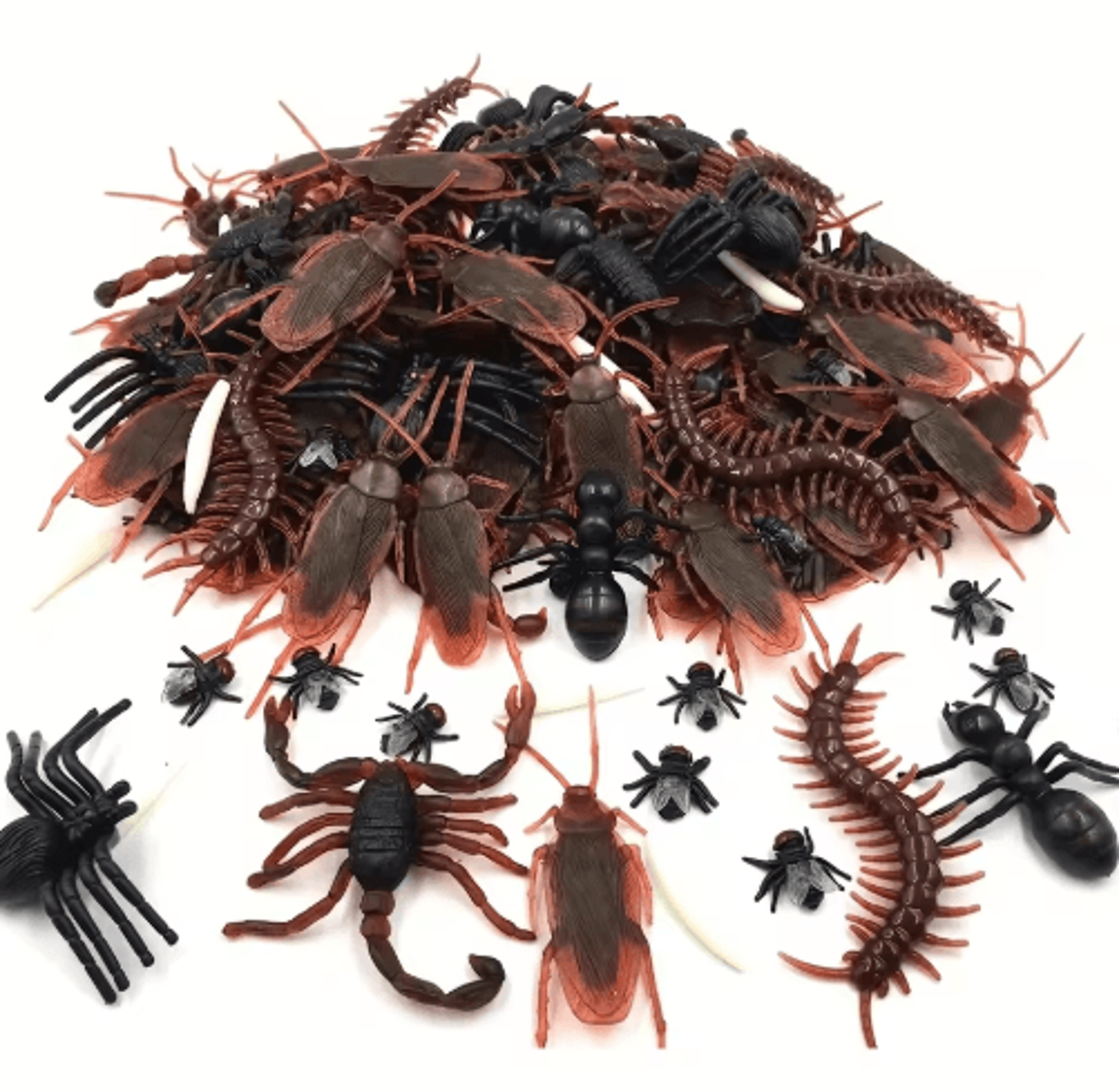 50-piece realistic fake cockroaches – novelty bug prank toys for halloween & scary party decorations