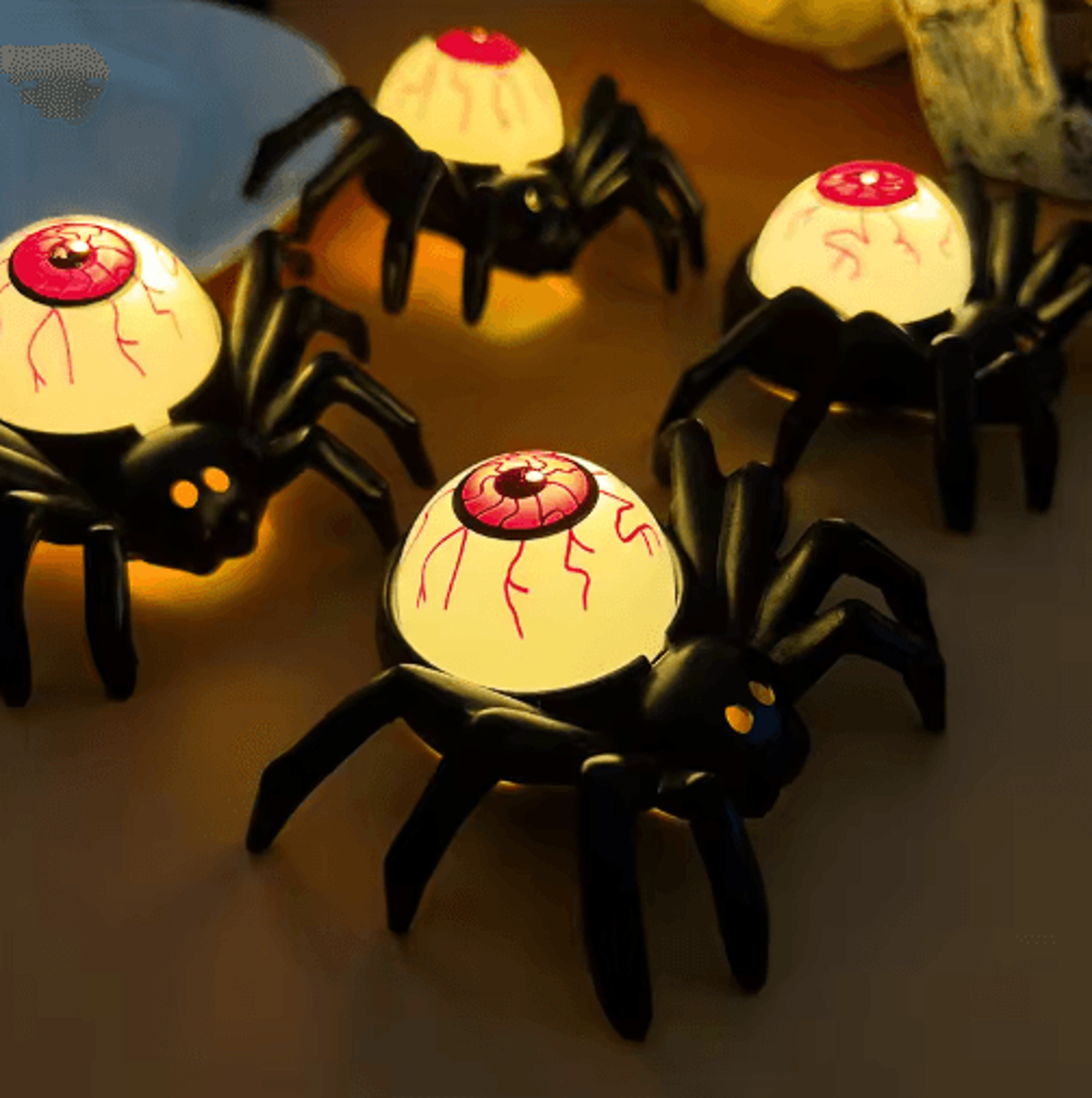 led spider skull halloween candle light – plastic horror lamp for haunted house, bar & party decor