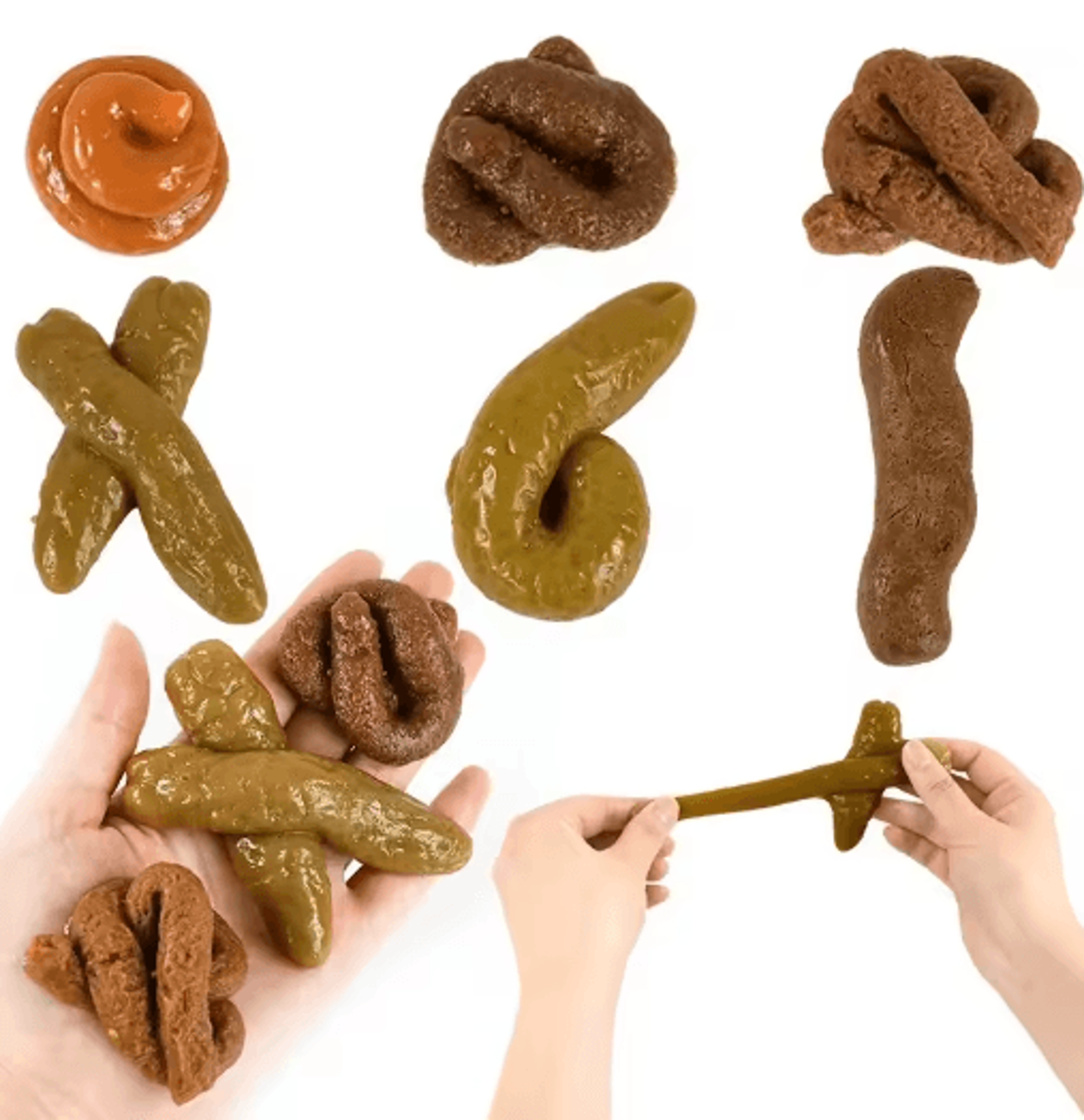 realistic fake poop squishy toy – soft funny prank prop gag gift & novelty stress toy