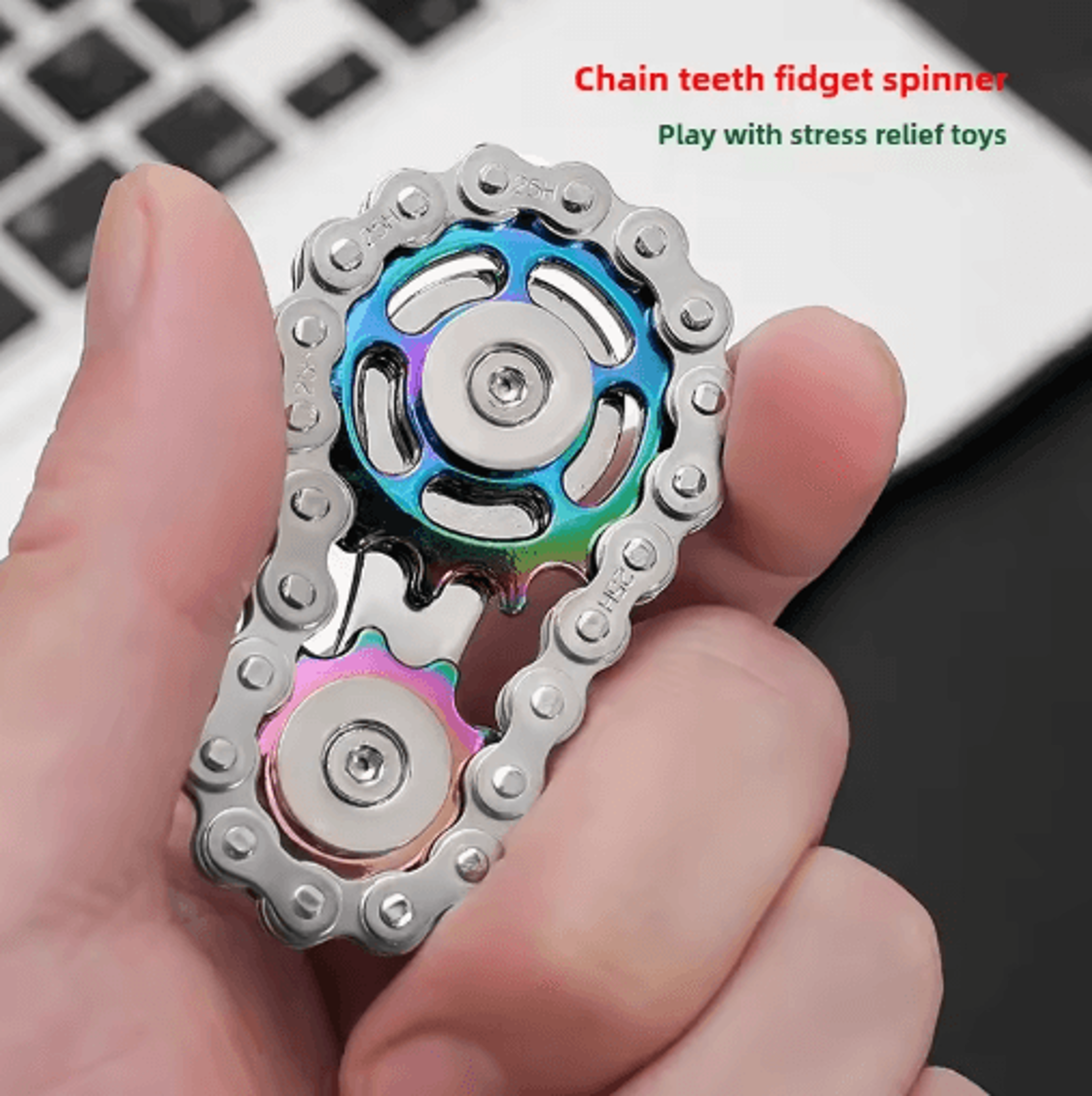 metal gear fidget spinner – adult hand spinner desk toy & mechanical office decoration