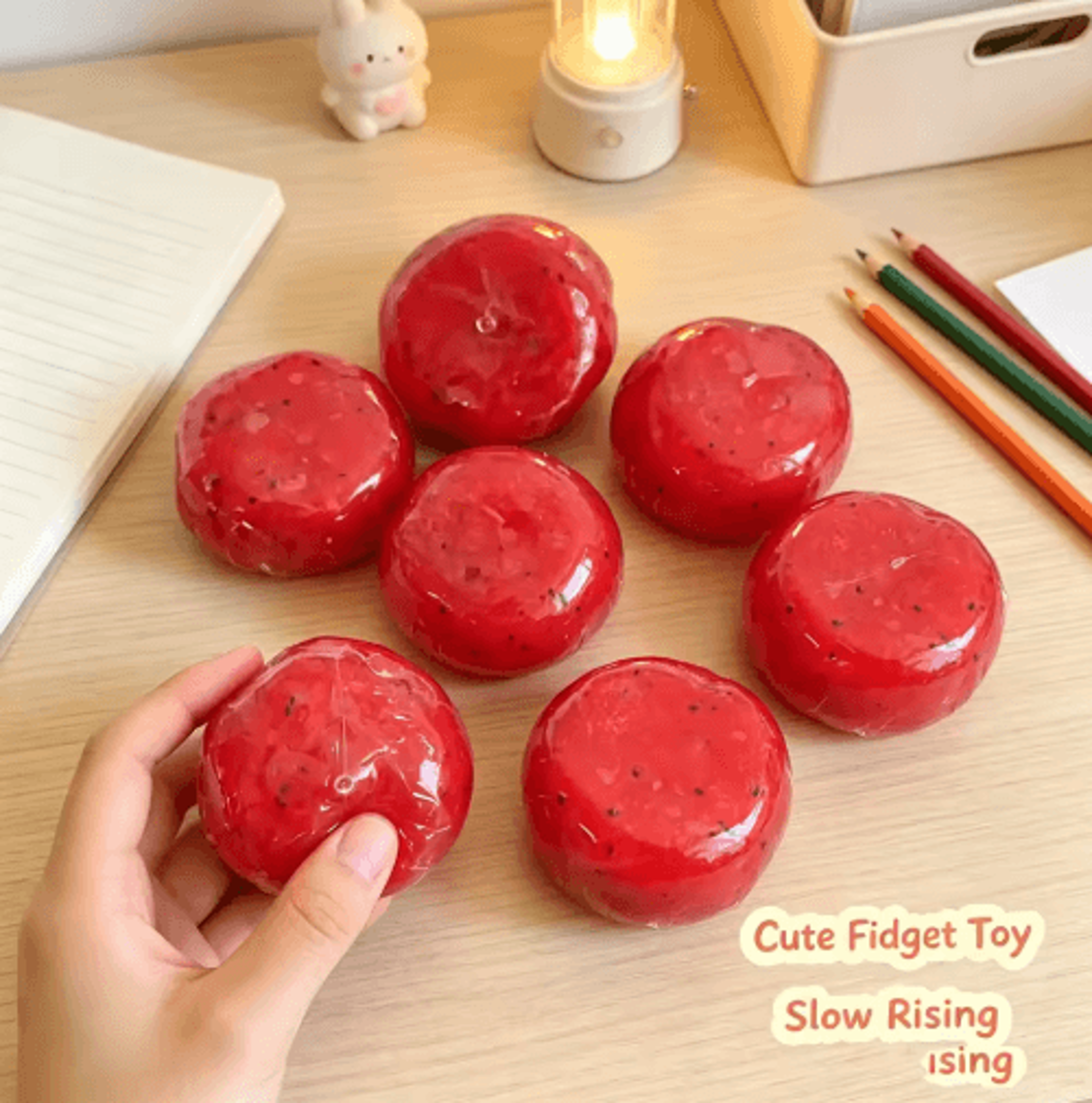 watermelon slushie squishy toy – cute realistic cup sensory fidget & aesthetic desk decoration