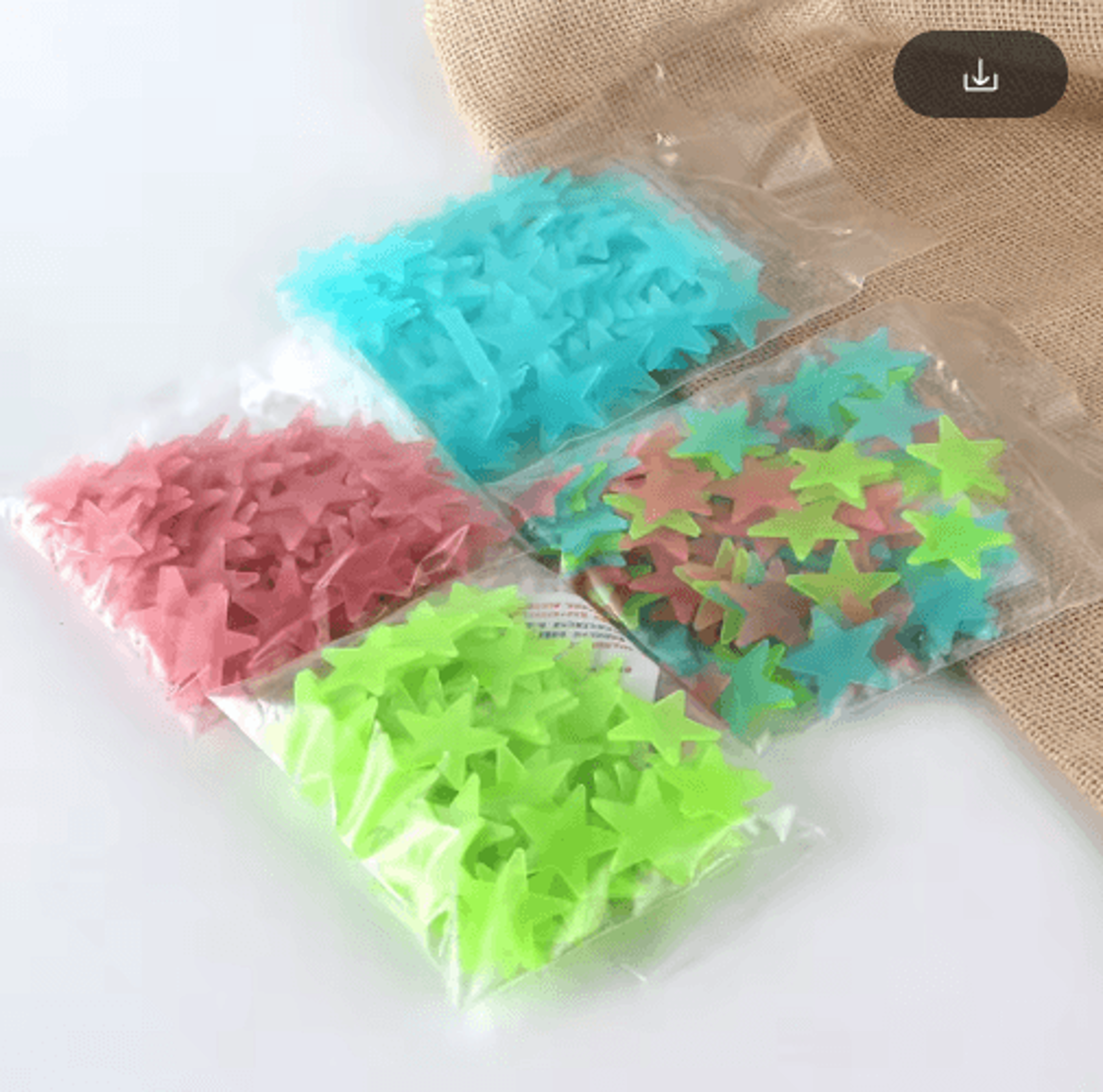 100-piece colorful glow-in-the-dark star wall stickers – luminous kids bedroom & nursery decals