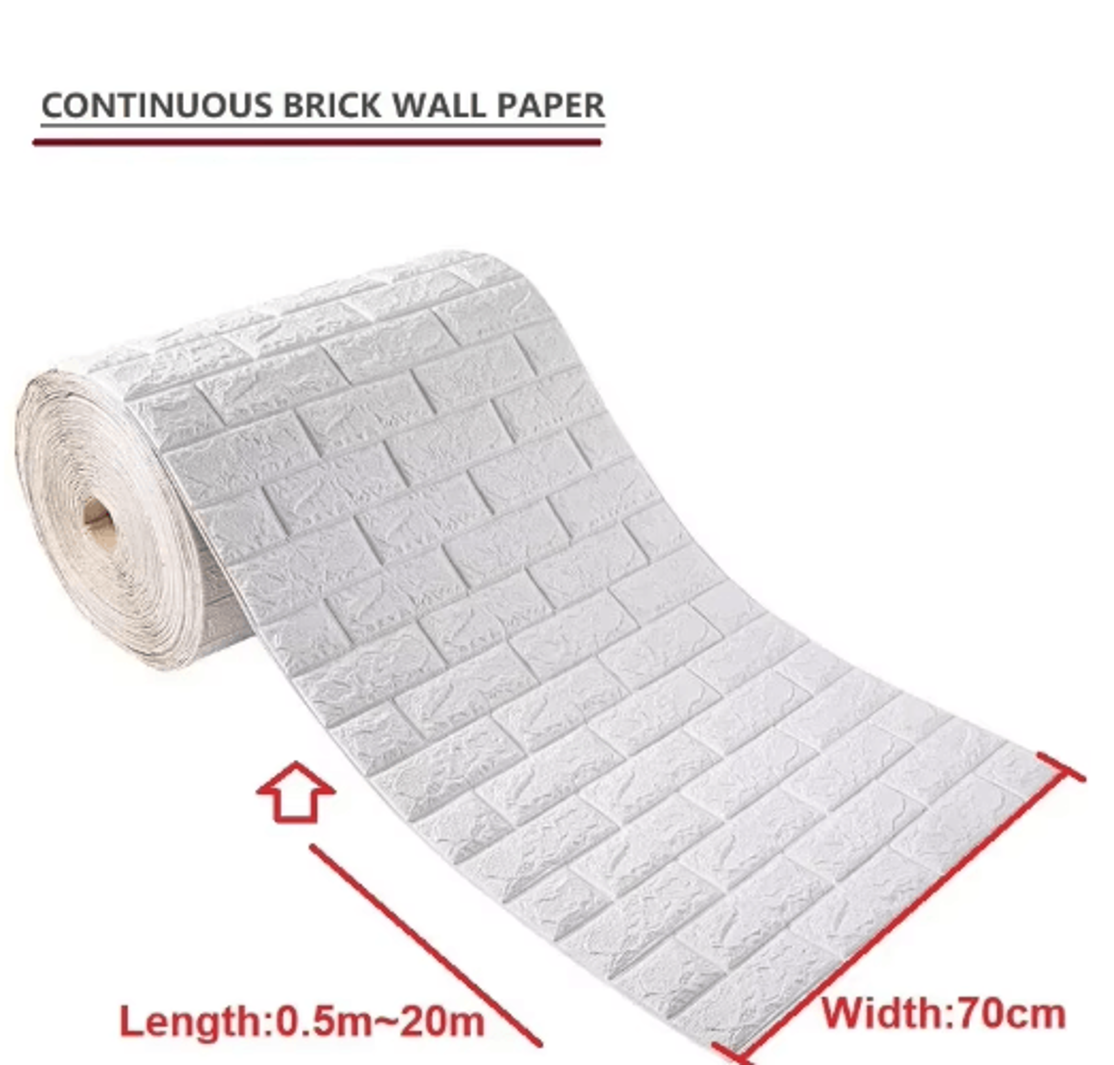 3d antique brick self-adhesive wallpaper – 70cm waterproof foam wall sticker for living room & bedroom