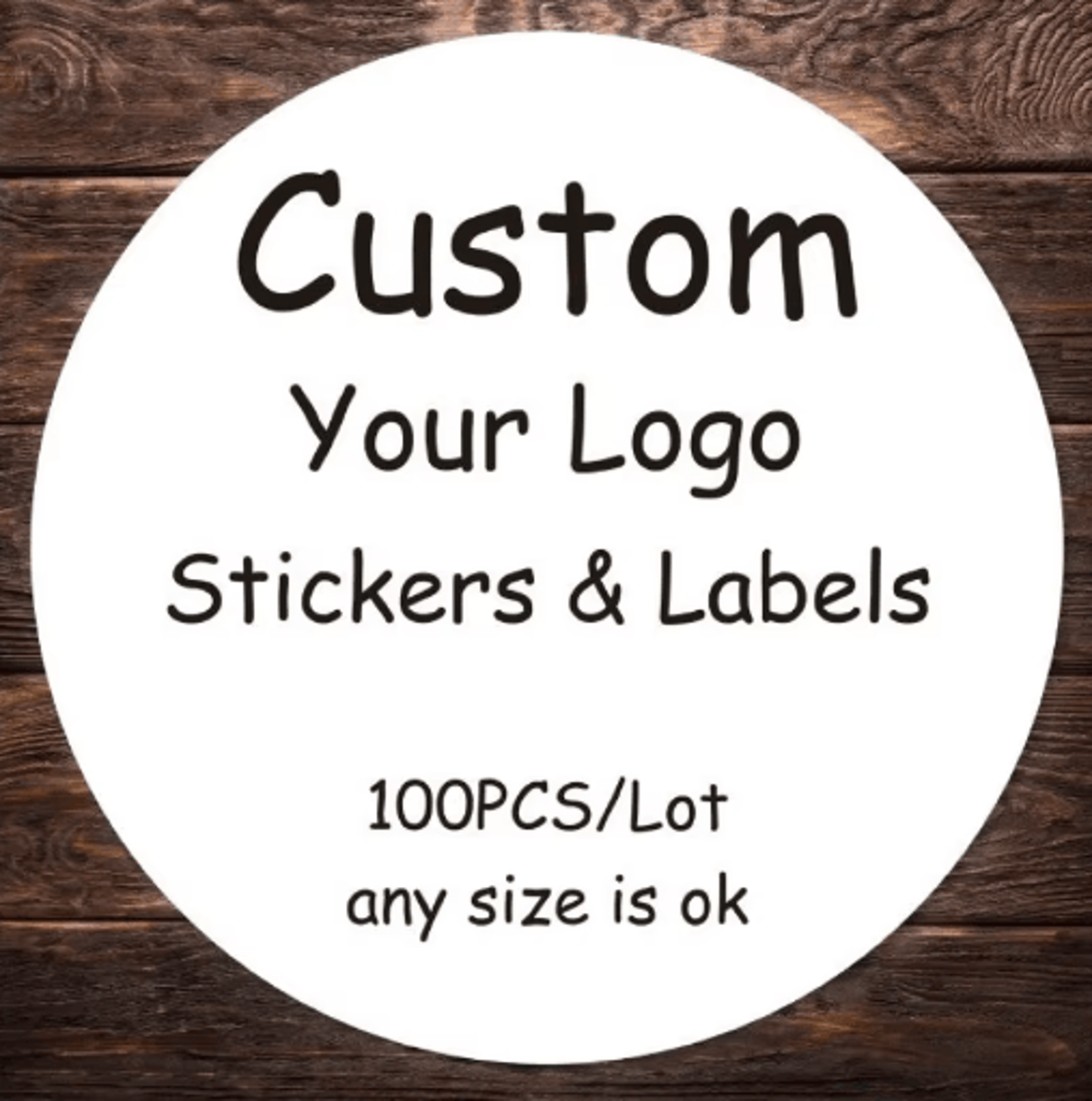 100-piece custom logo stickers personalized thank you labels for packaging weddings & parties