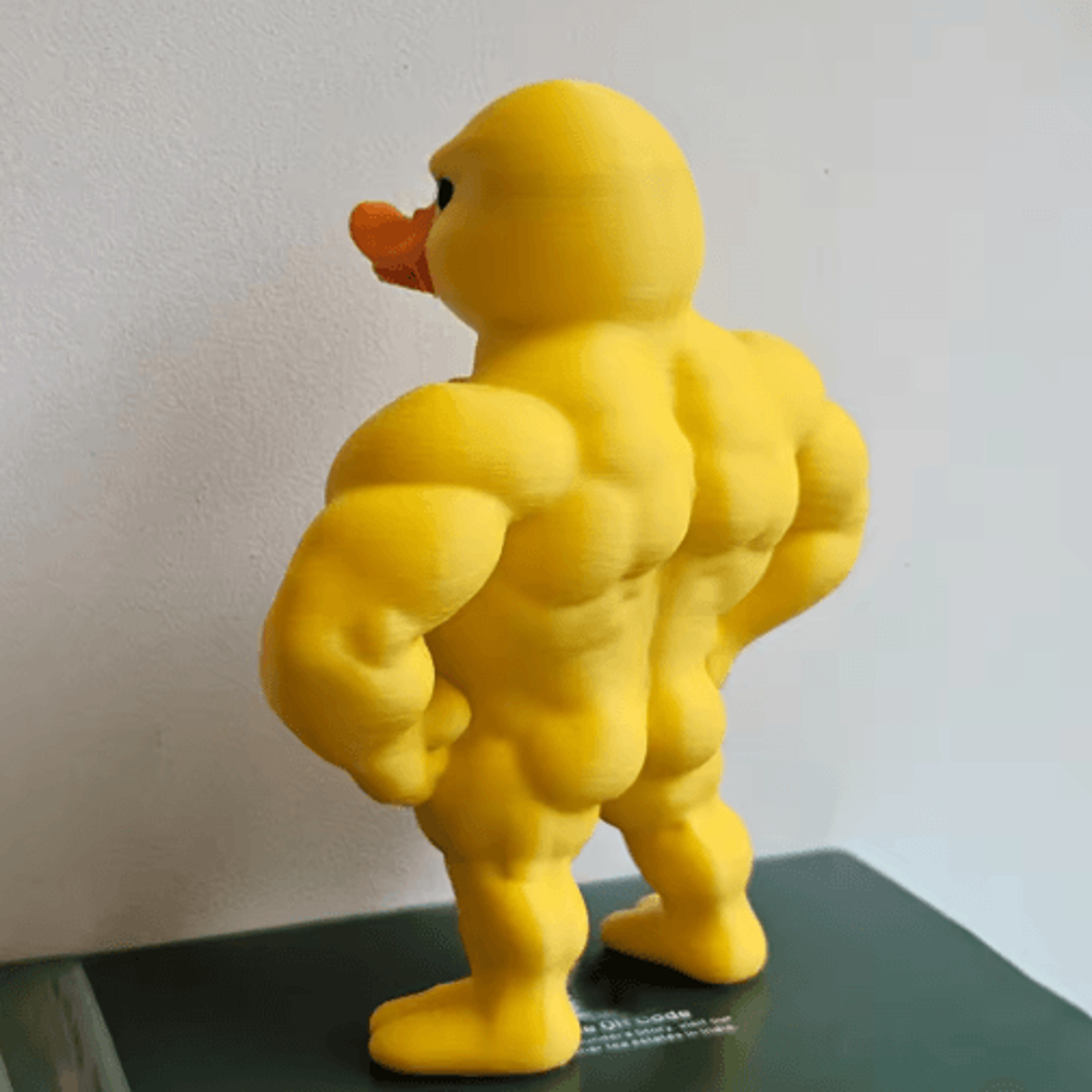 muscle duck statue – funny 3d duck figurine for desktop, bookshelf & indoor/outdoor decor