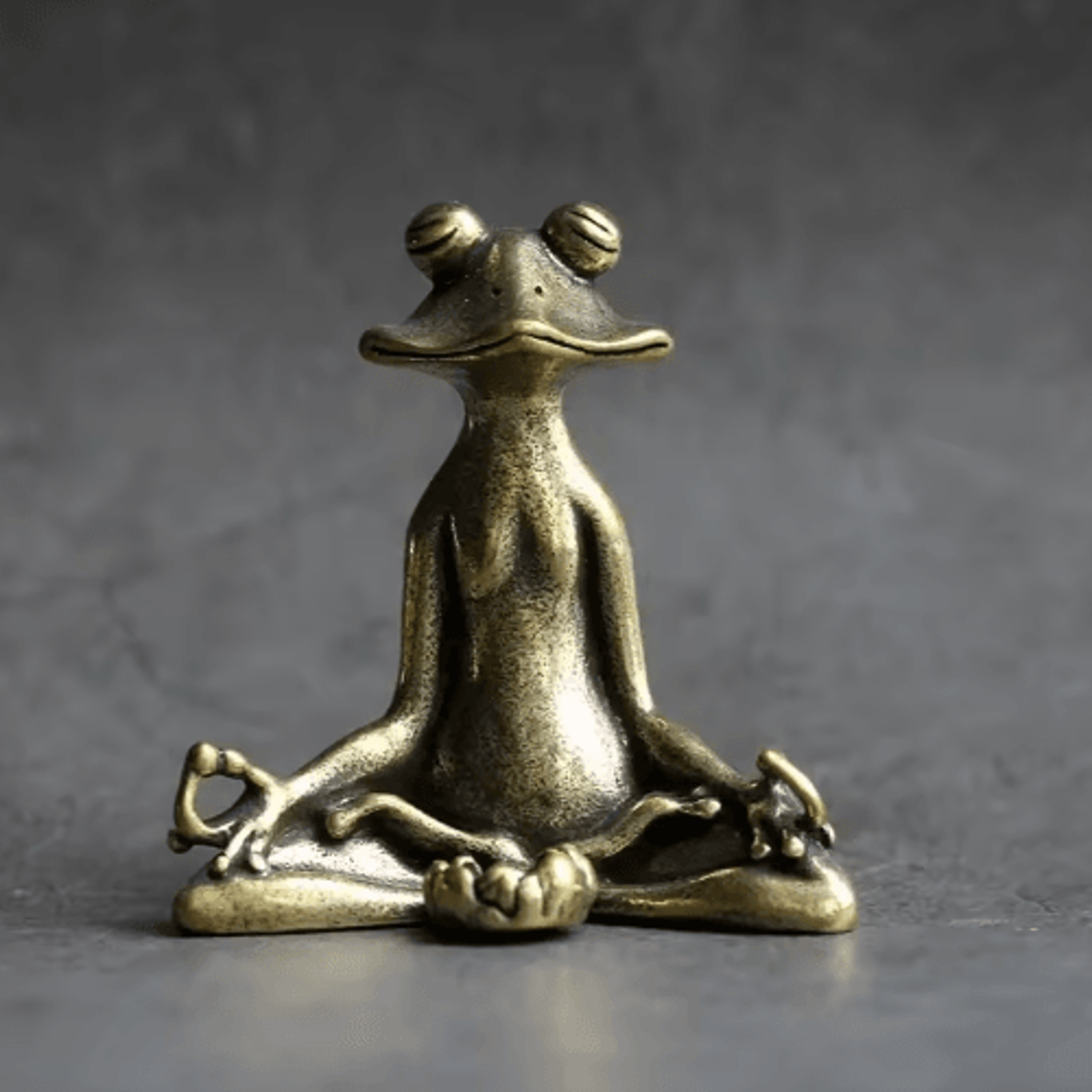 solid copper zen frog incense holder – retro frog tea pet & decorative incense burner ornament