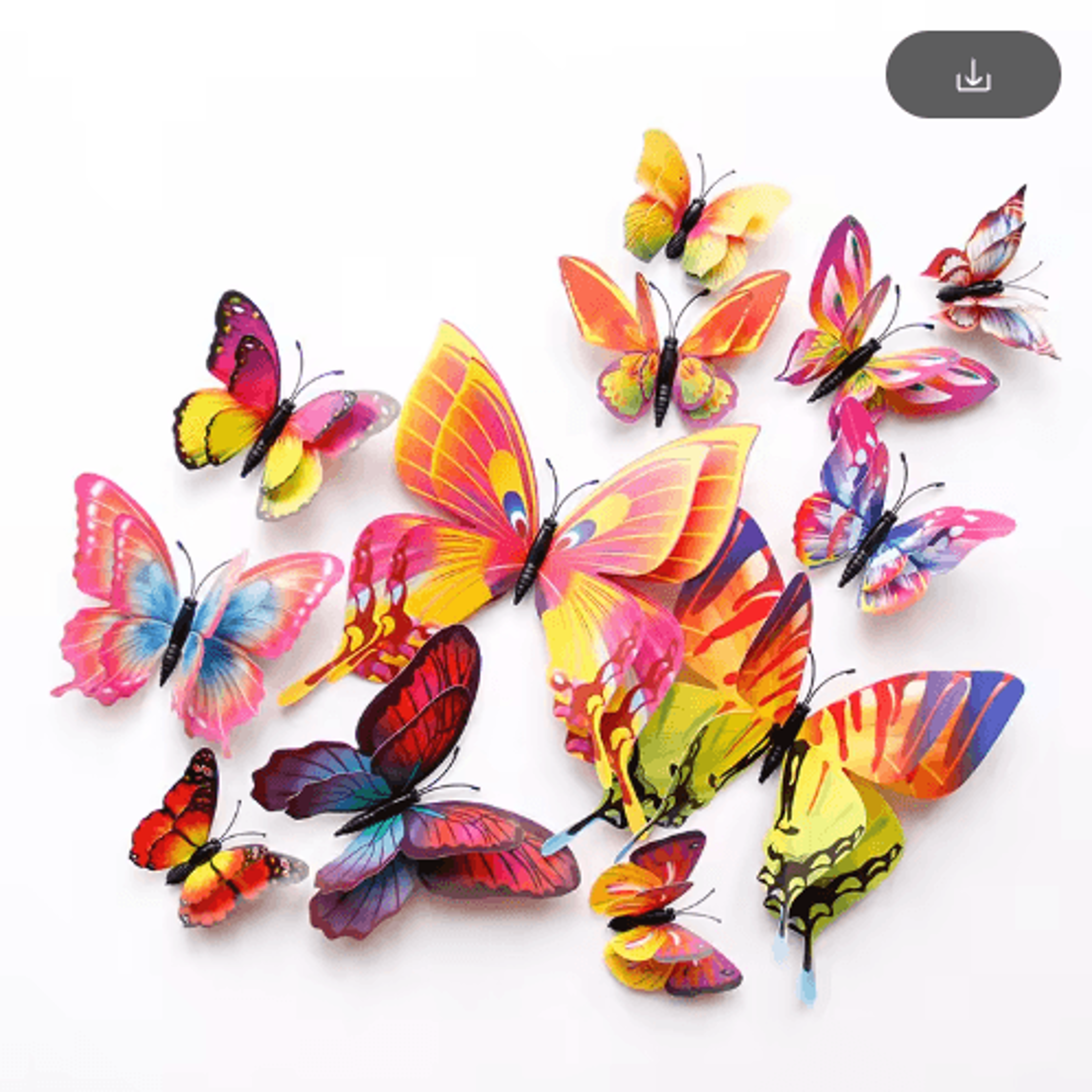 12-piece 3d butterfly wall stickers – double-layer decorative butterflies with magnet for home & wedding decor