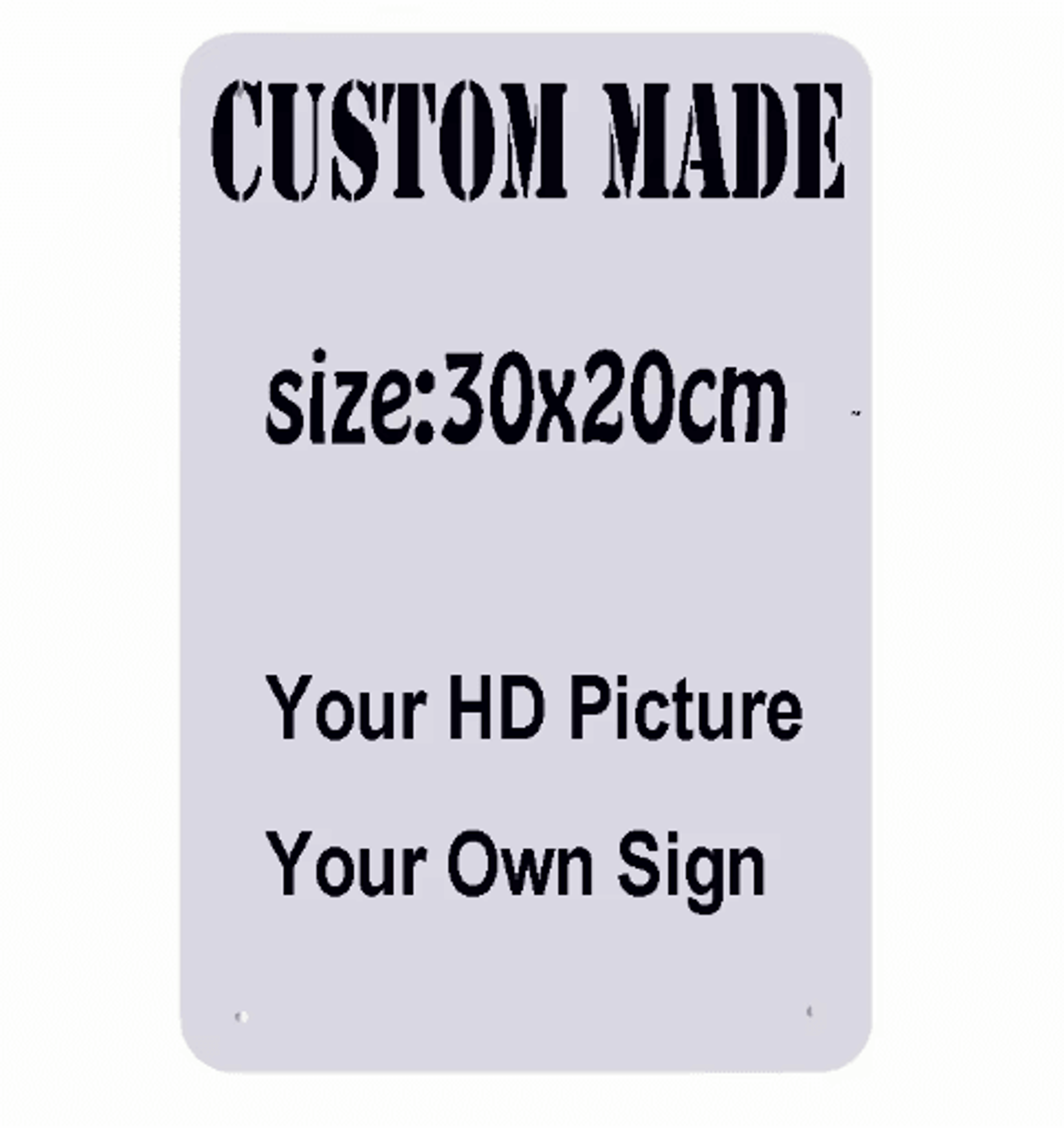 custom metal tin sign – personalized retro wall plaque 30x20cm / 30x15cm