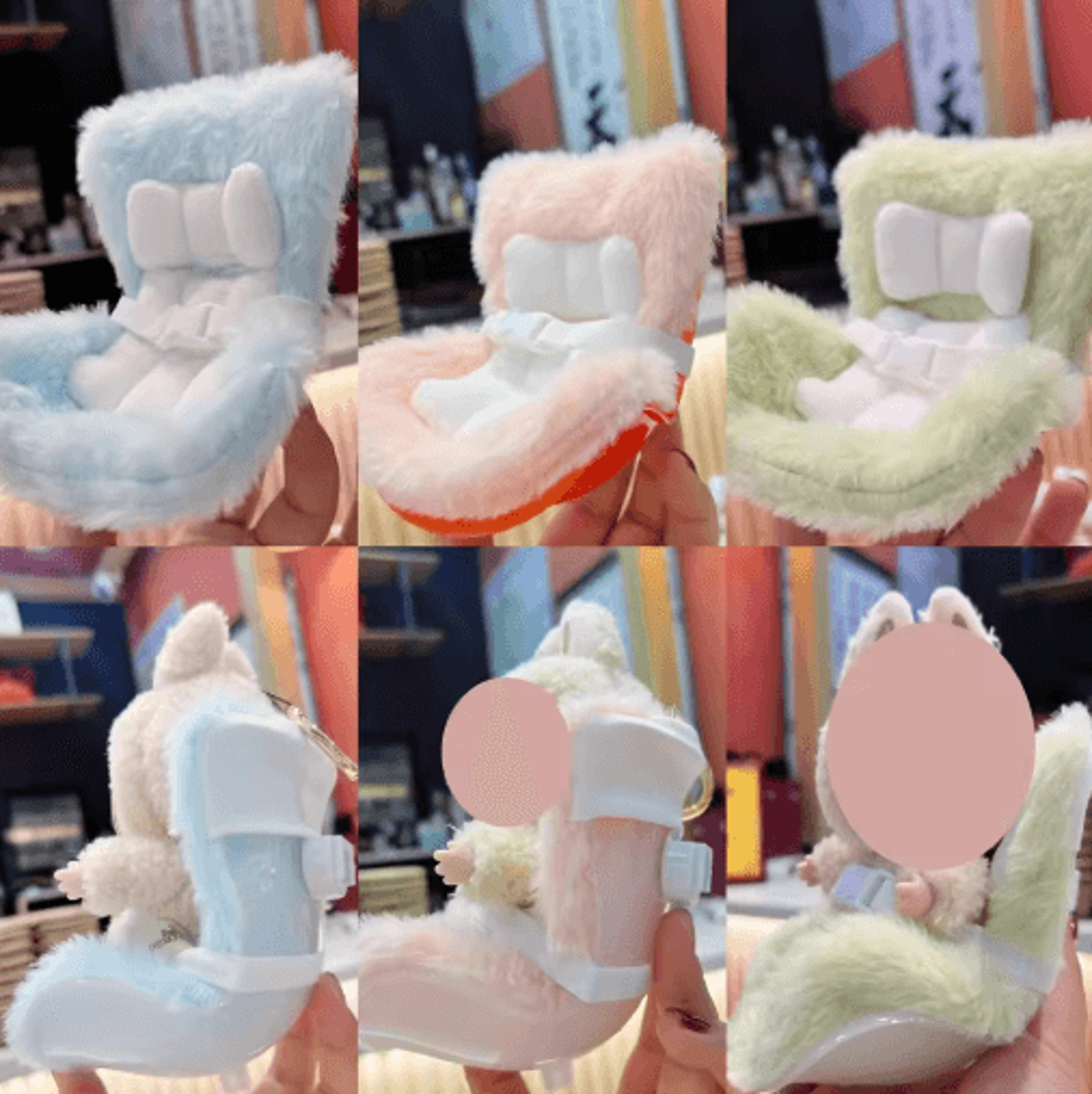 17cm doll car seat – cute mini plush doll holder & car interior decor