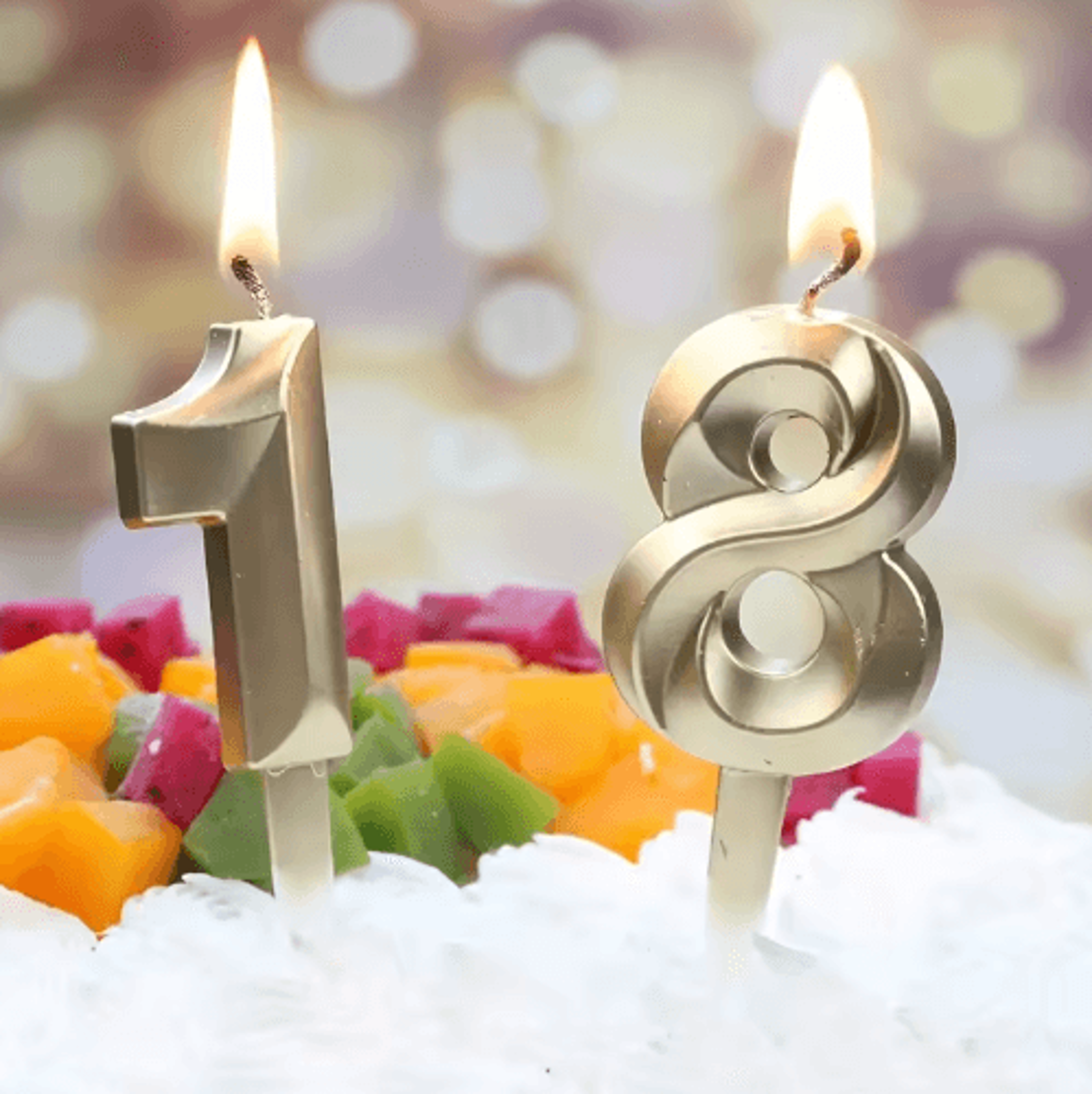 3d gold diamond number candle – large birthday & anniversary cake topper