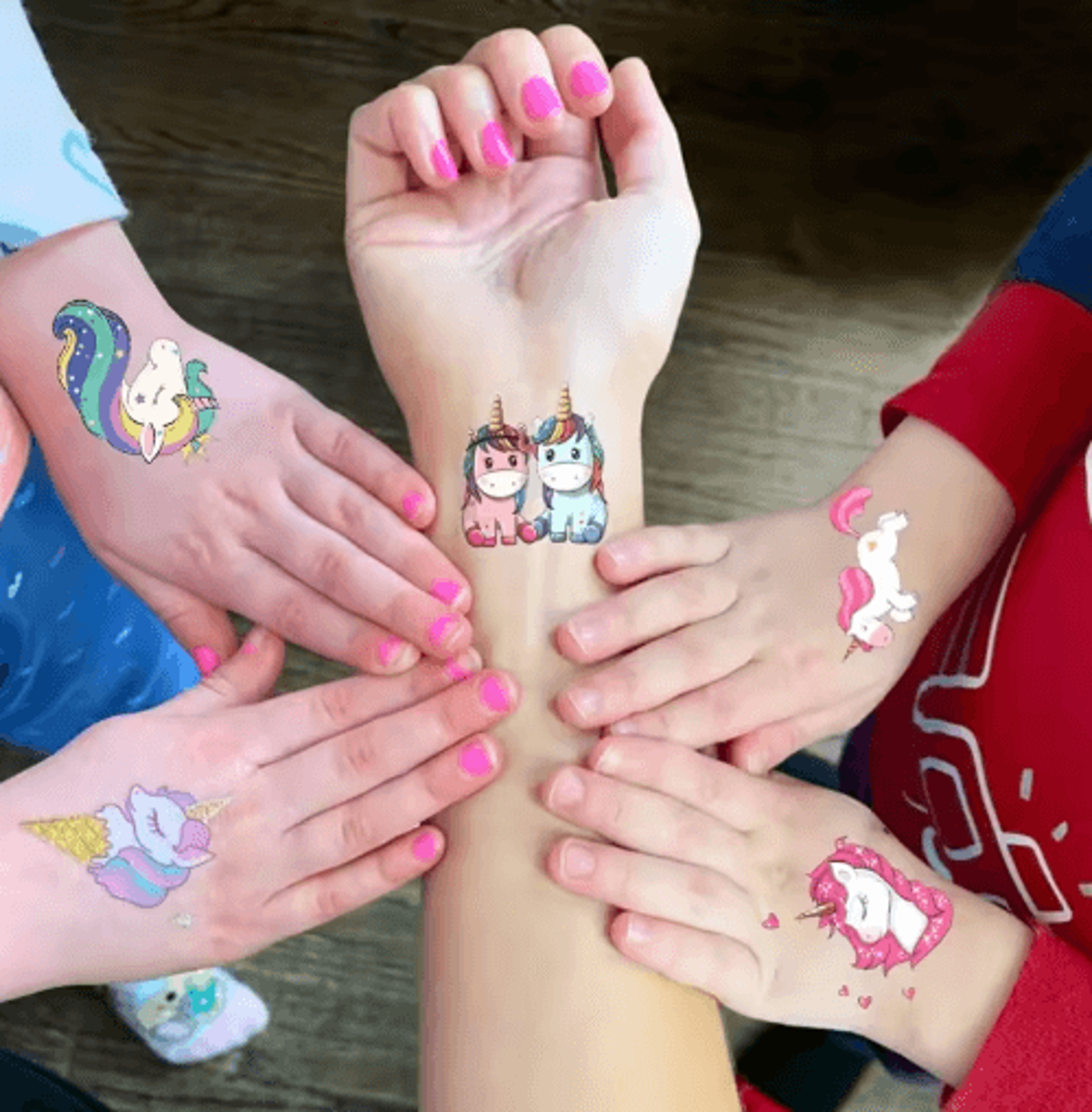 10 sheets unicorn temporary tattoos – waterproof kids party stickers