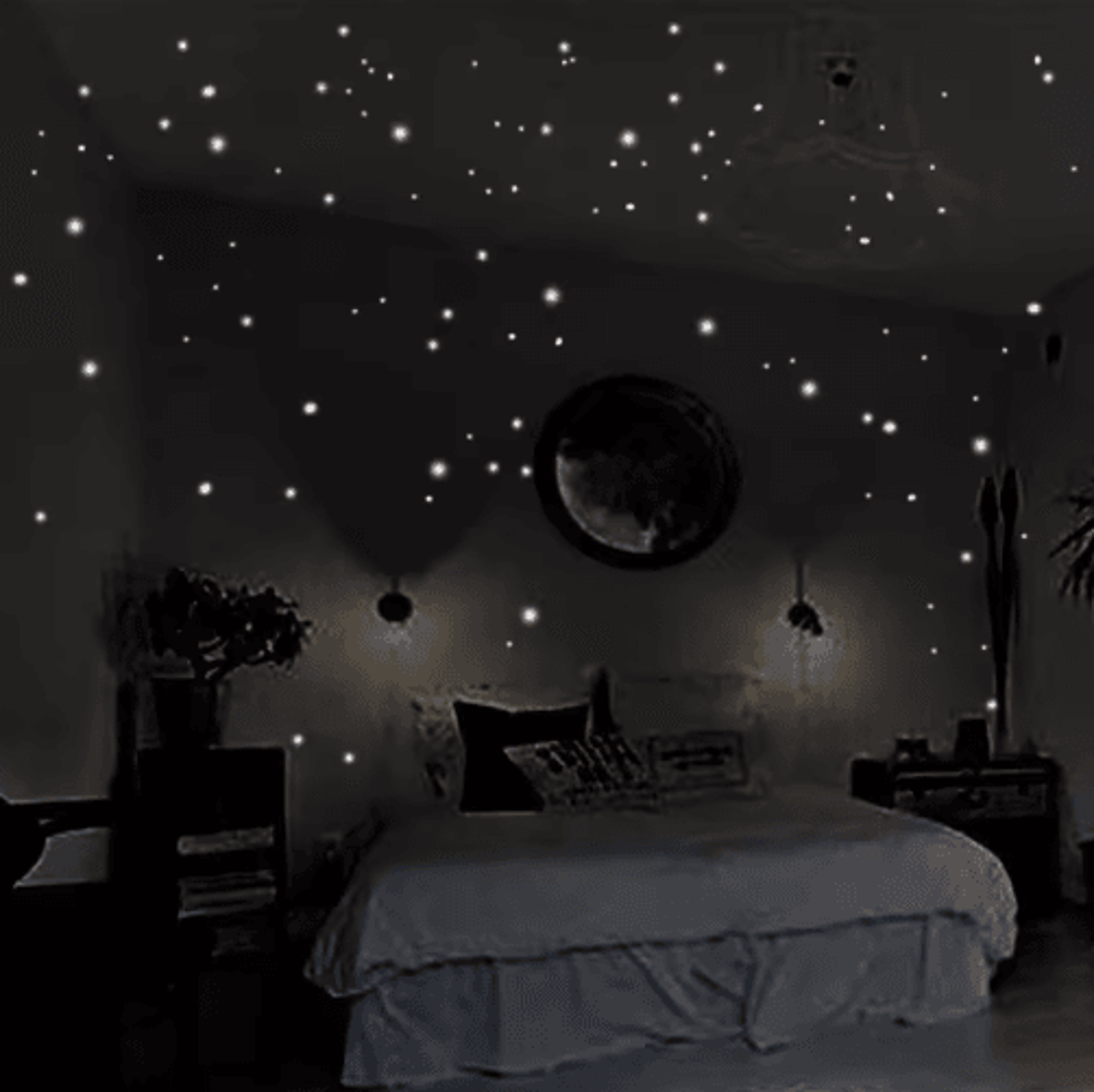 407pcs glow in the dark star wall stickers – luminous kids room & ceiling decor