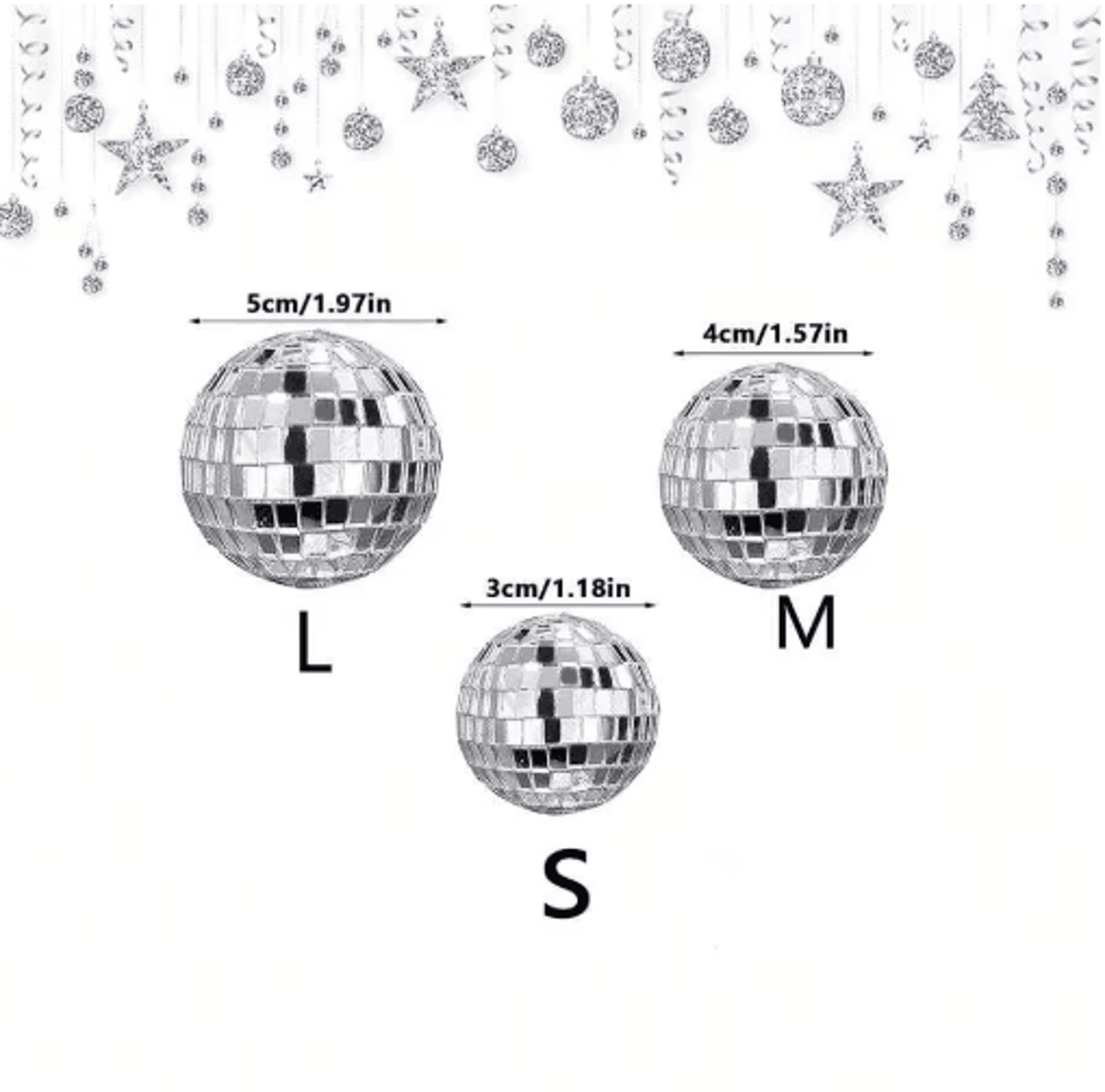 10pcs mini disco mirror balls – reflective silver party & cake decor
