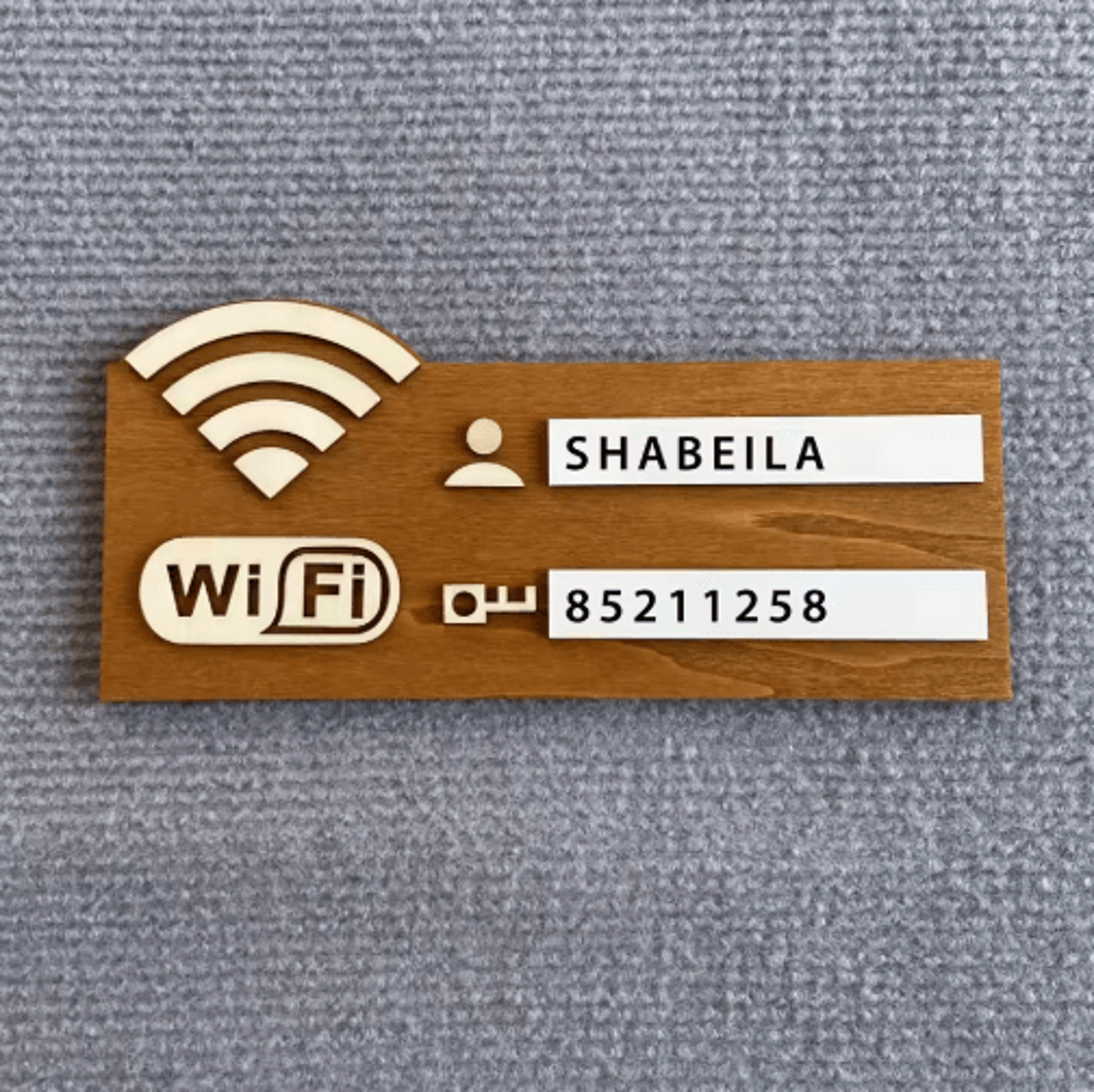 rustic wooden wifi password sign – vintage home & guest network decor