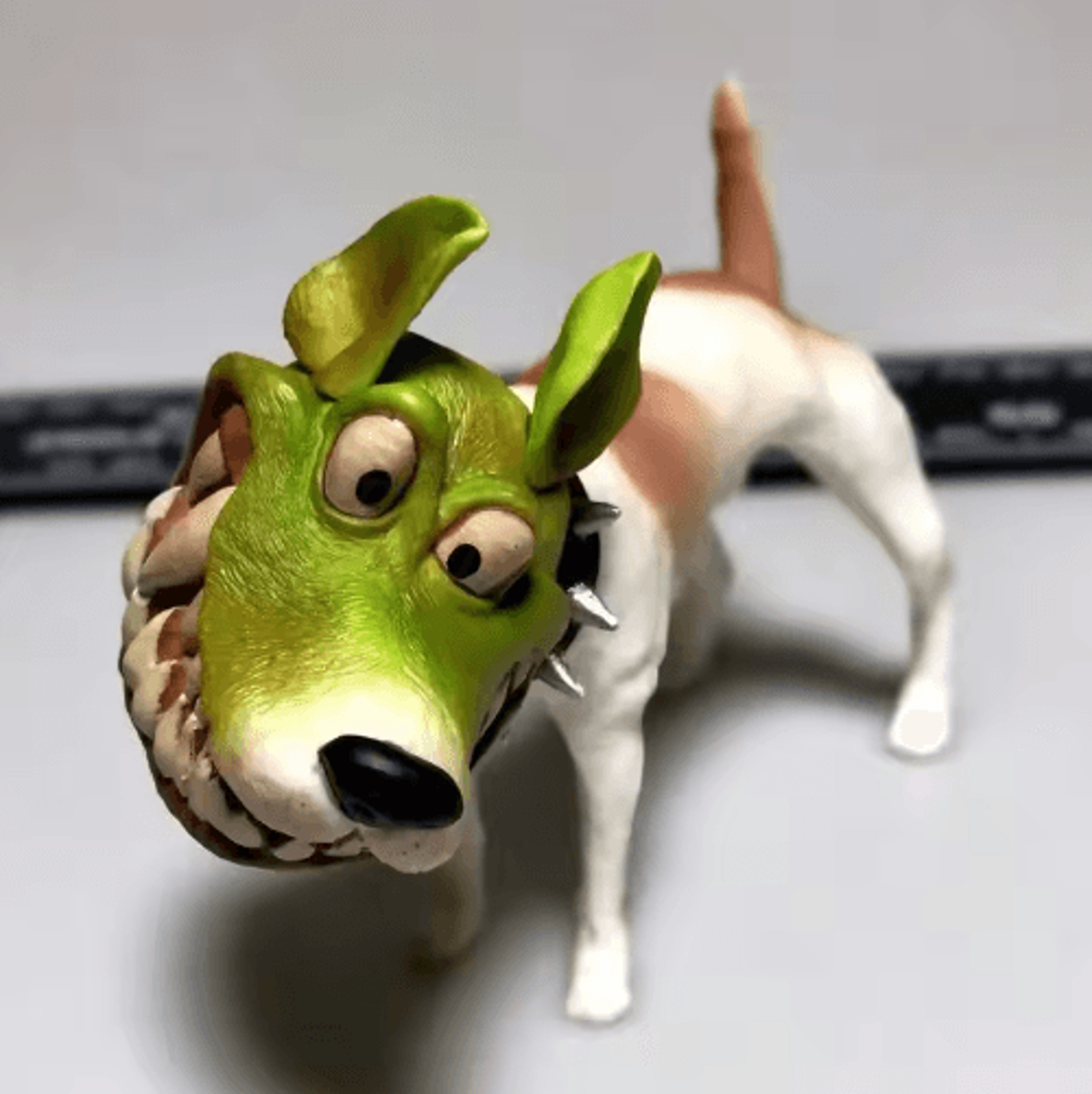 funny dog in disguise figurine for quirky desk and home decor