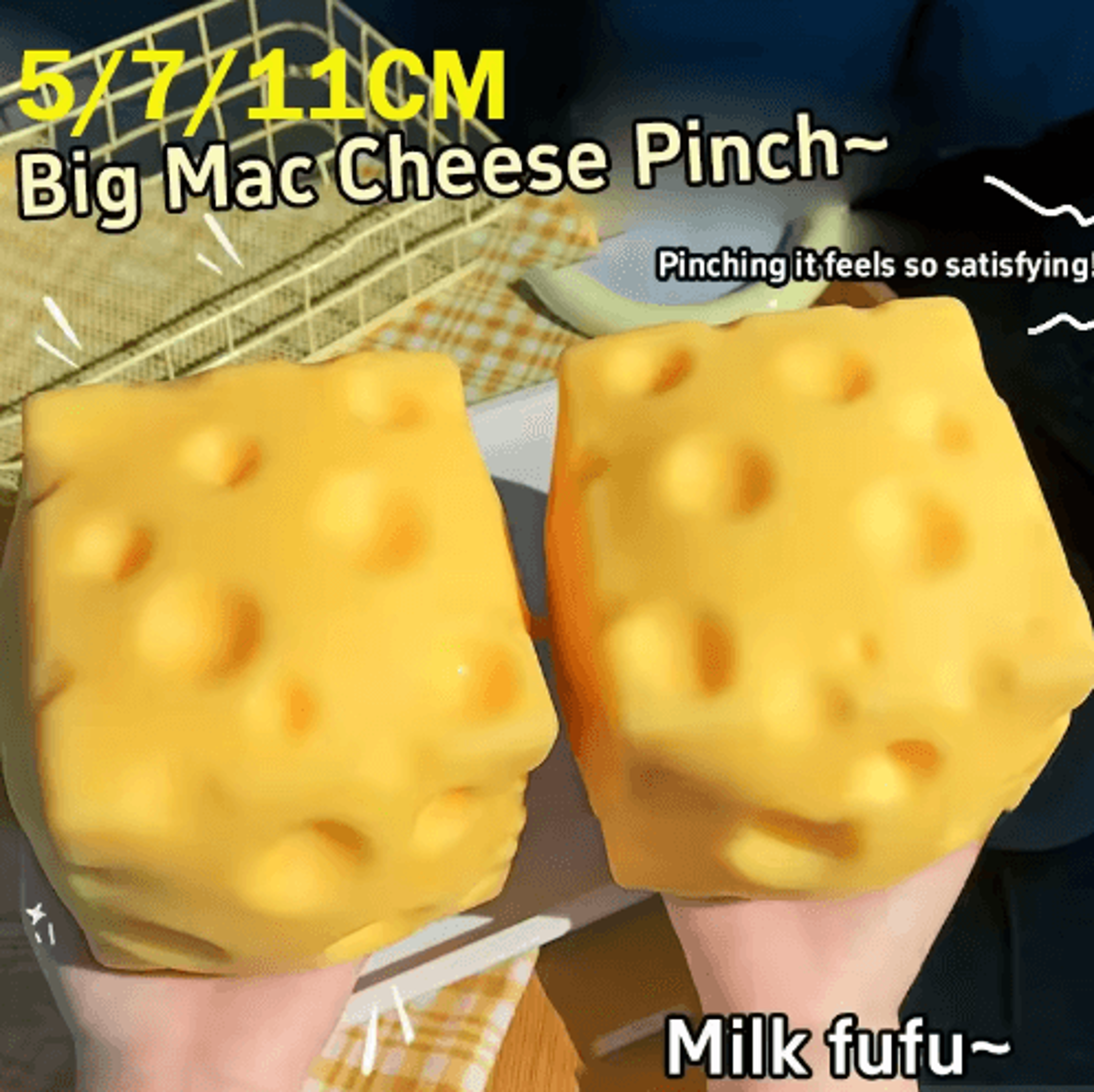 giant cheese squishy toy slow rebound fidget stress ball
