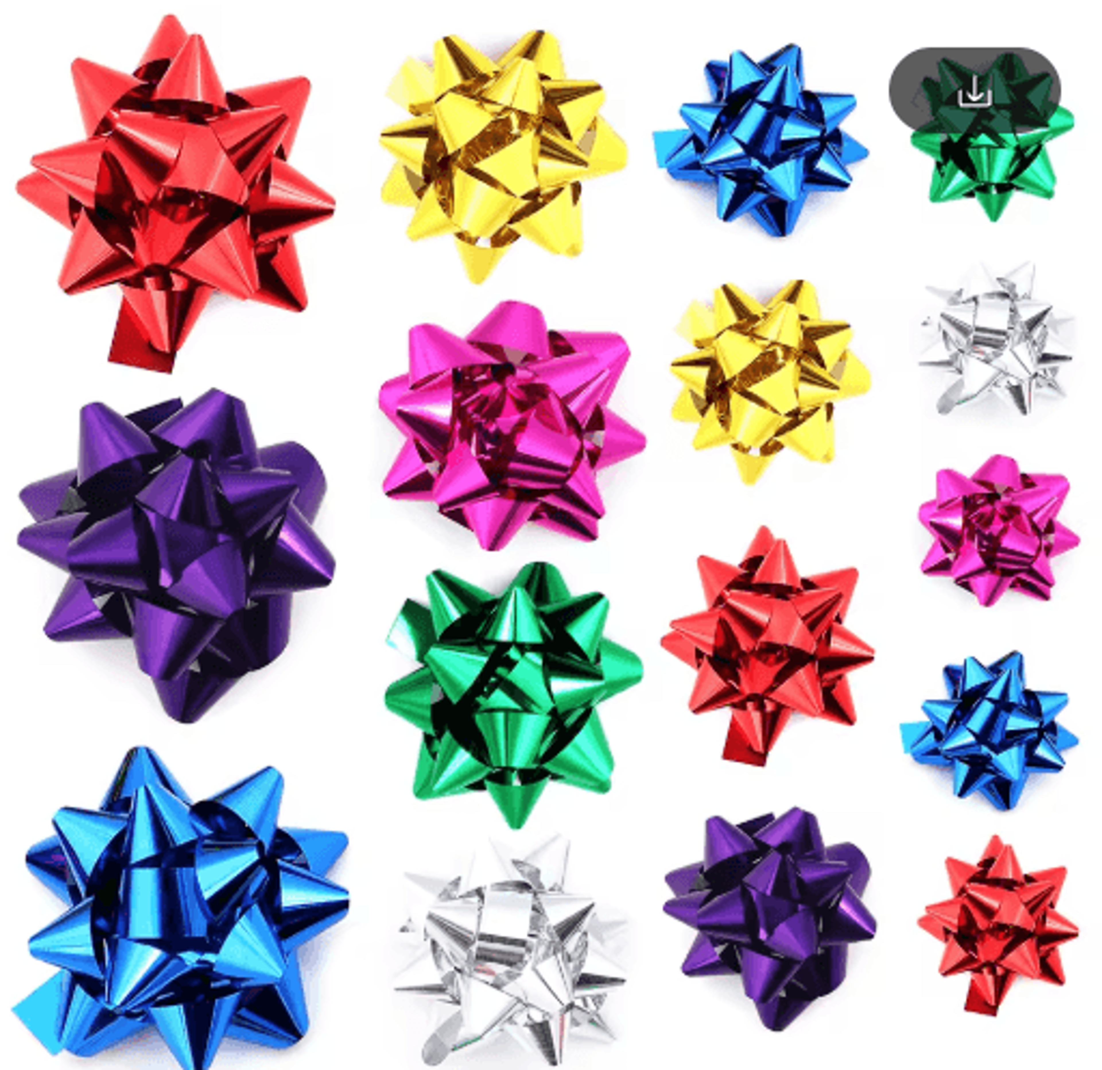 10/20-piece colorful star gift bows for presents and parties
