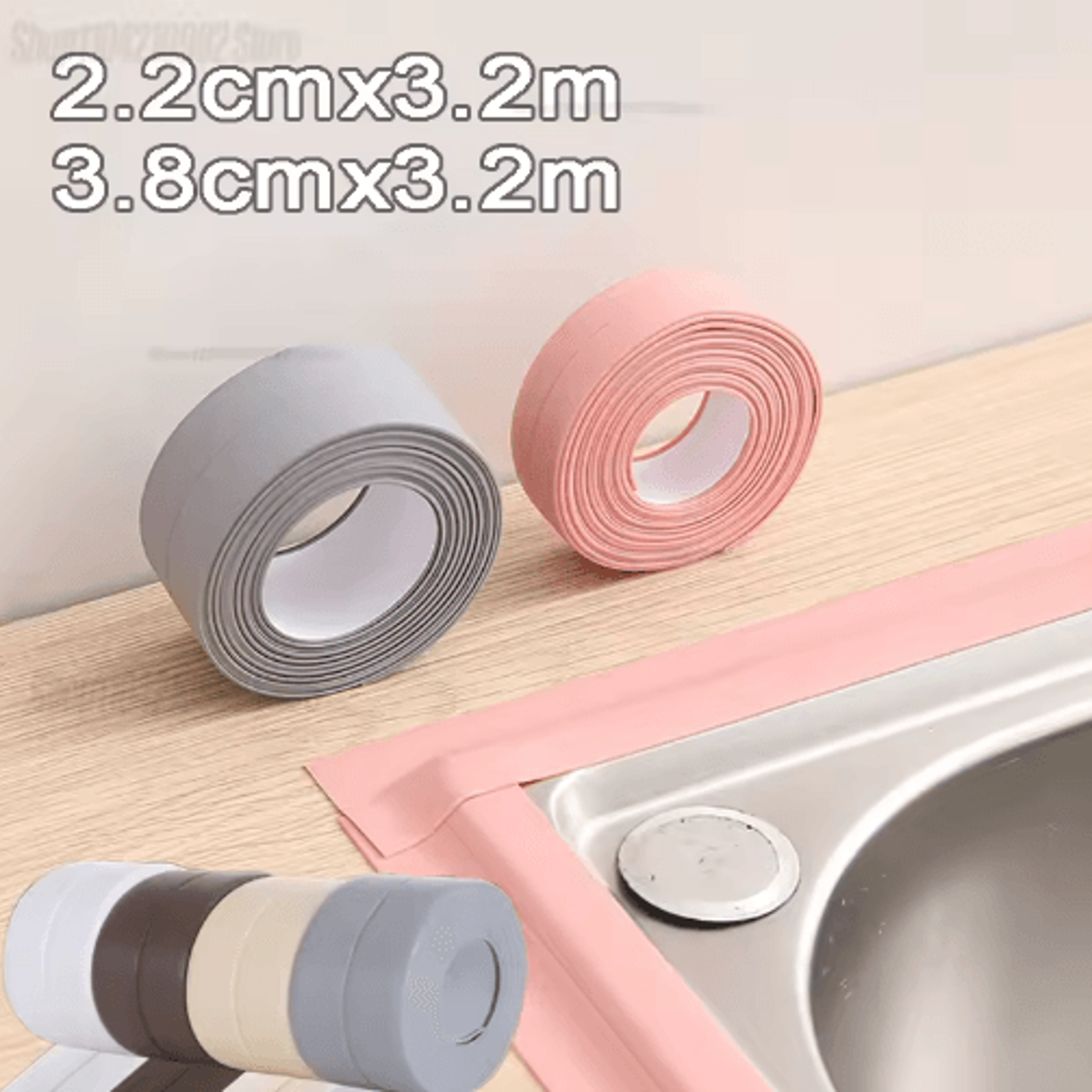 waterproof self-adhesive sink edge sealing tape for kitchen and bathroom