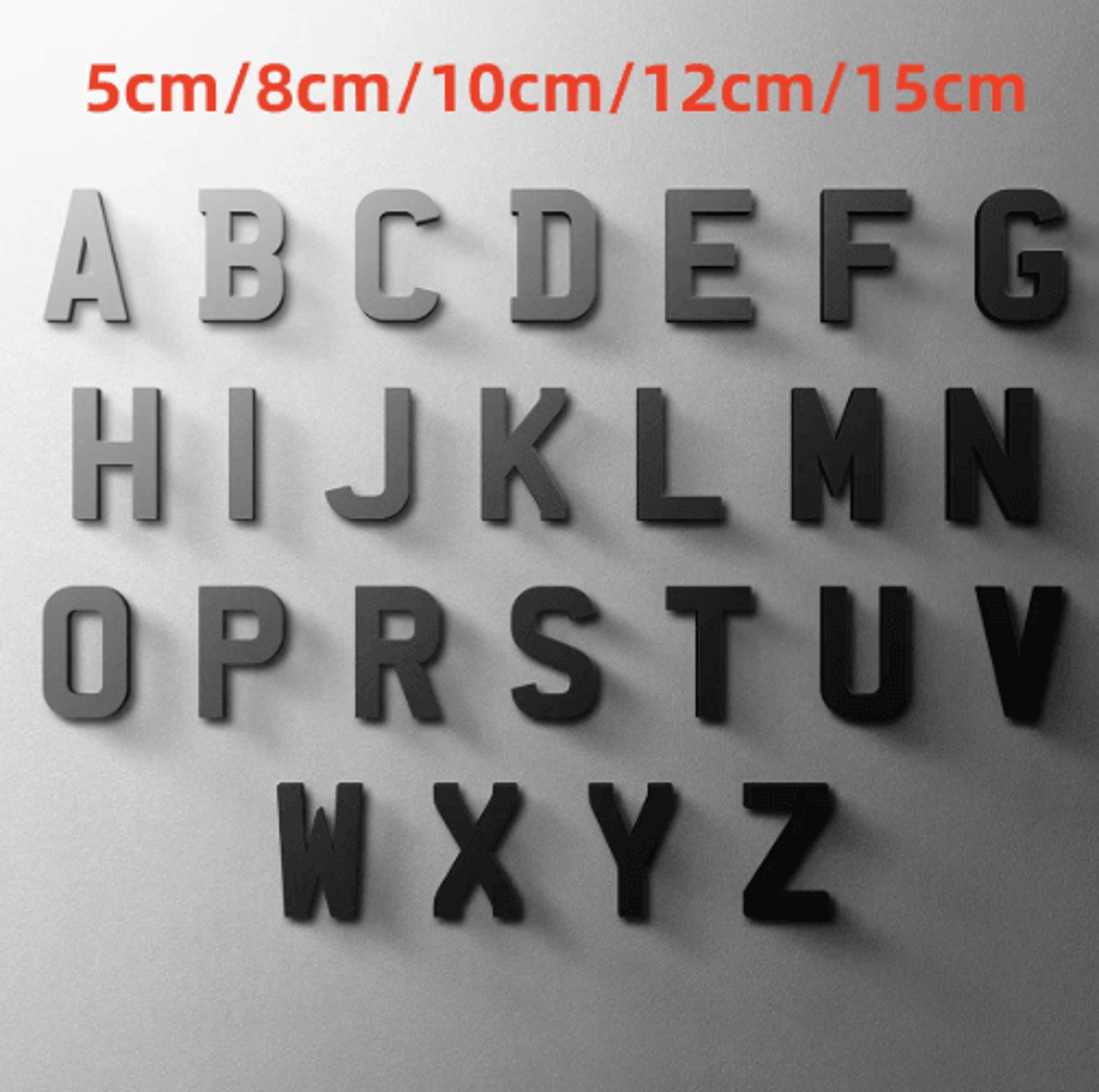 3d black acrylic letter and number wall stickers for personalized decor