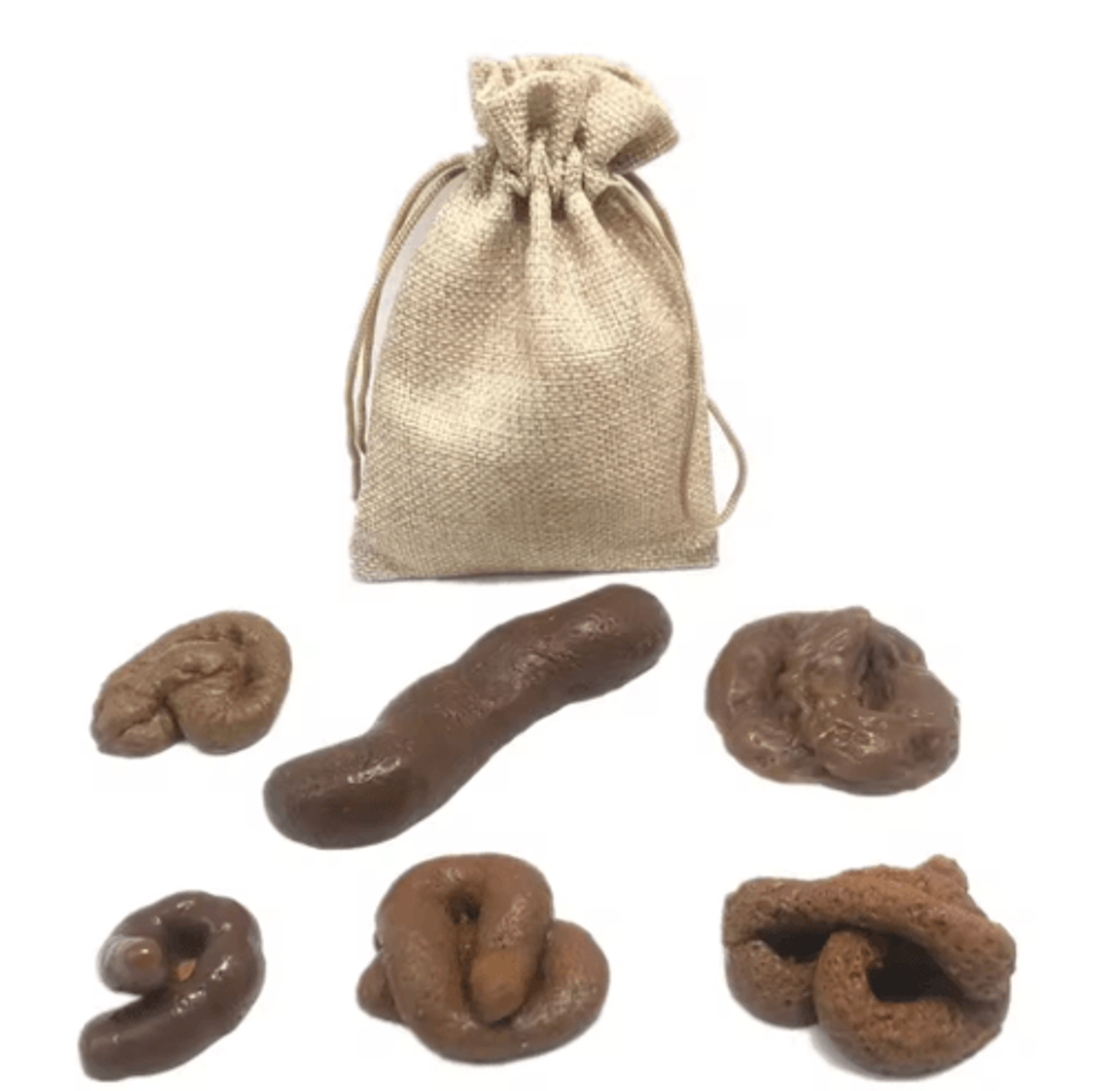 6-piece realistic fake dog poop prank toy set
