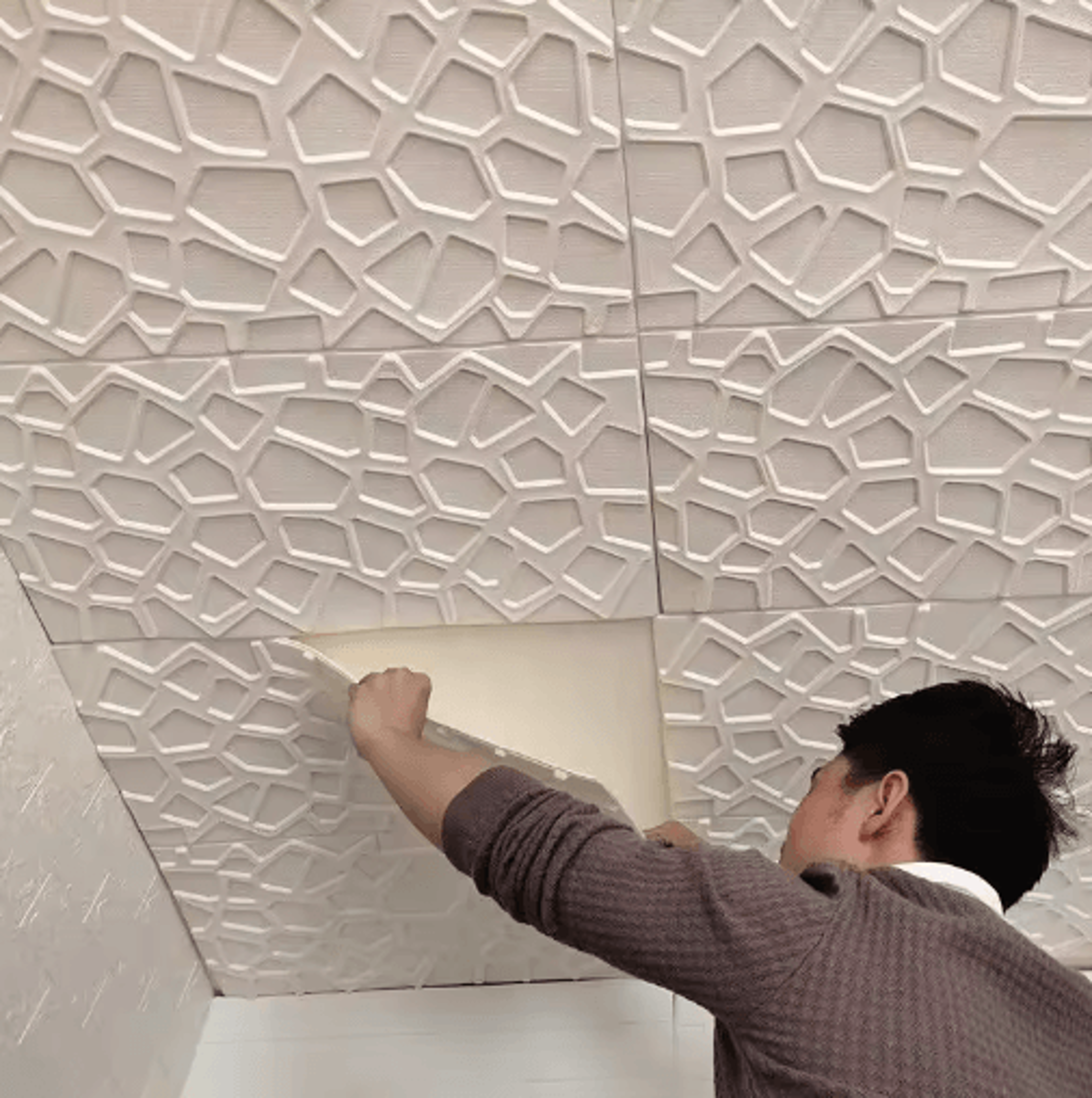 35by35cm 3d peel and stick wall panels for ceiling and home decor