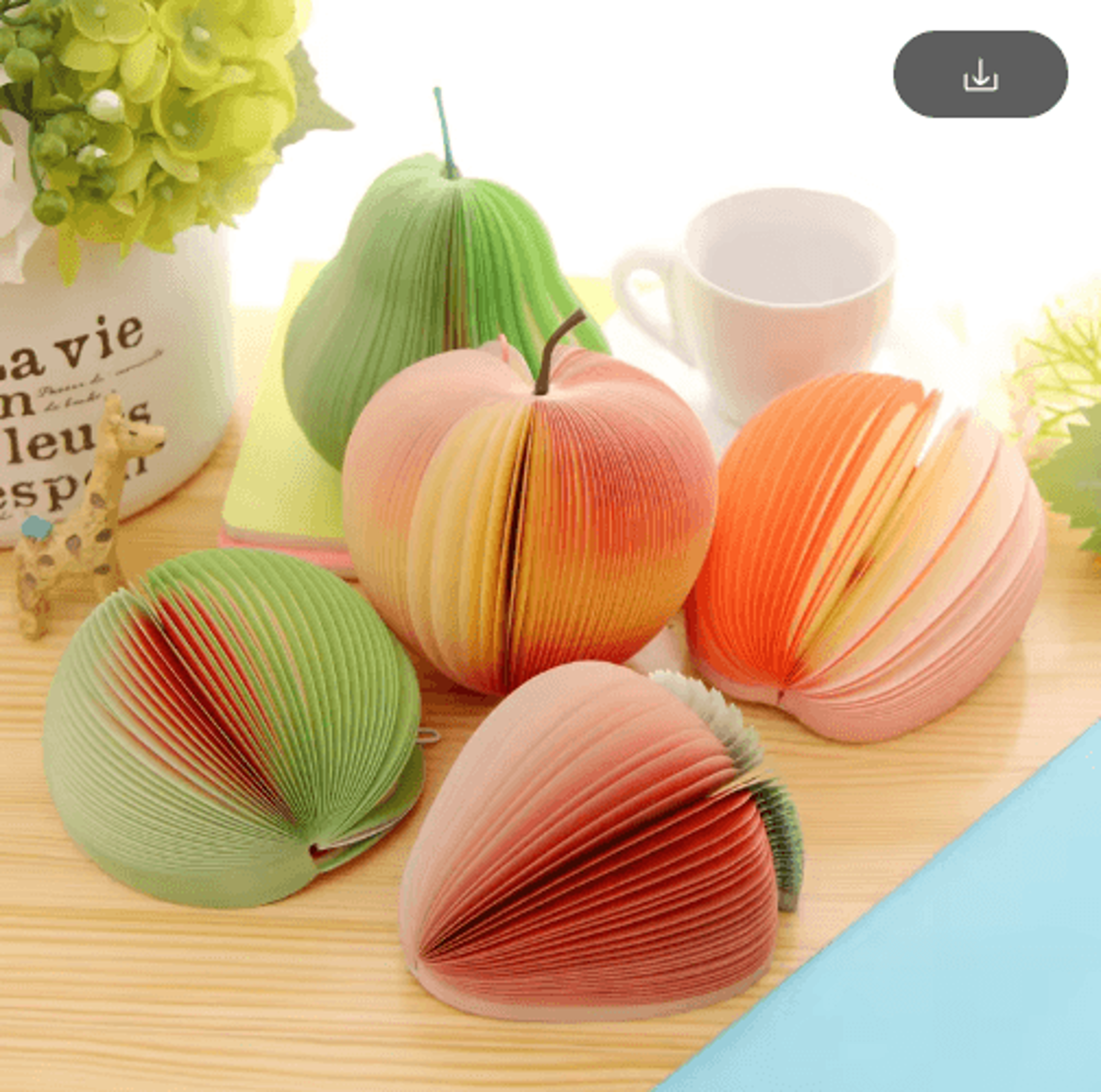 cute fruit sticky notes set for school, office and diy planning