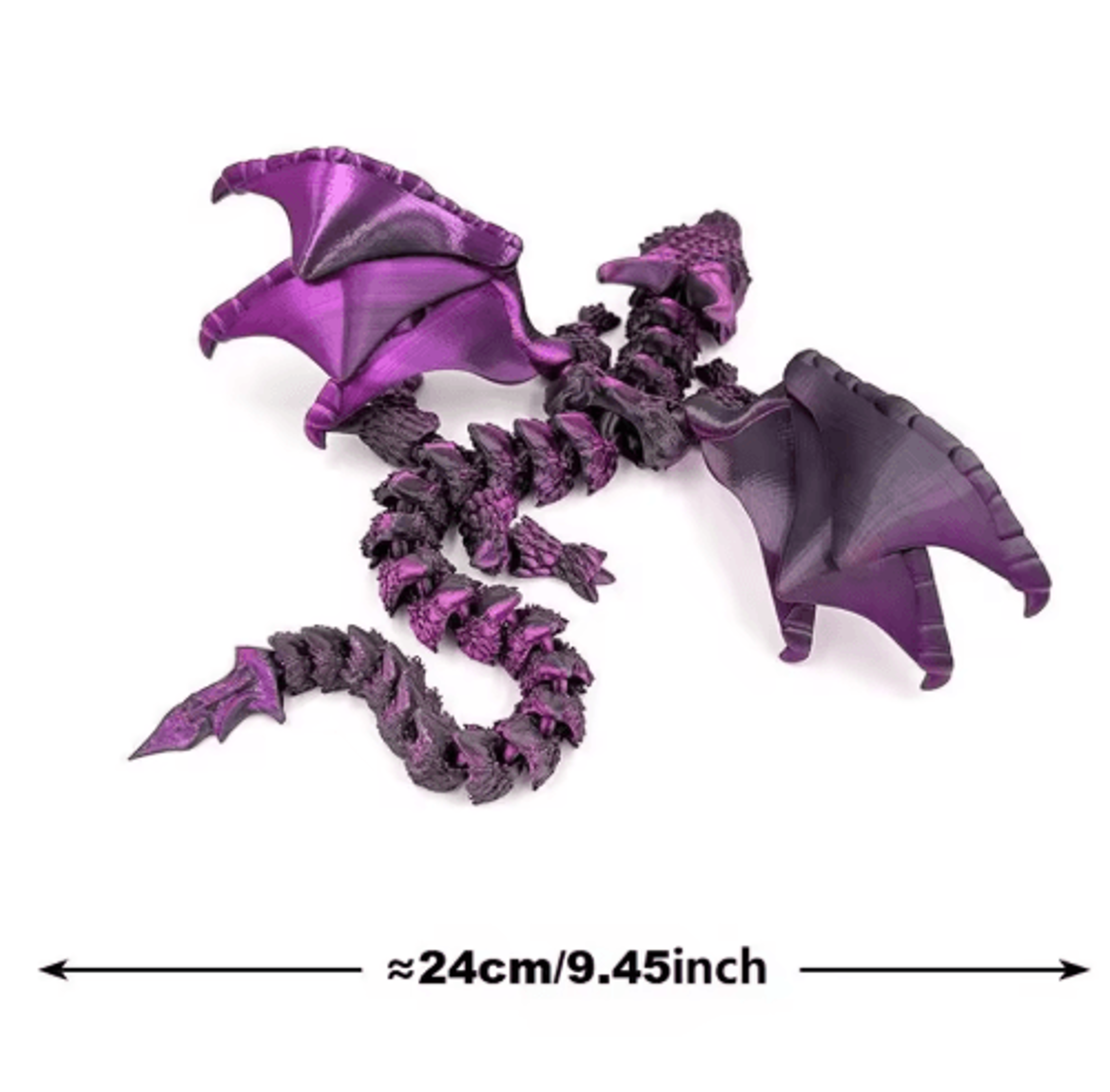 3d printed winged carriage dragon figurine tabletop decor