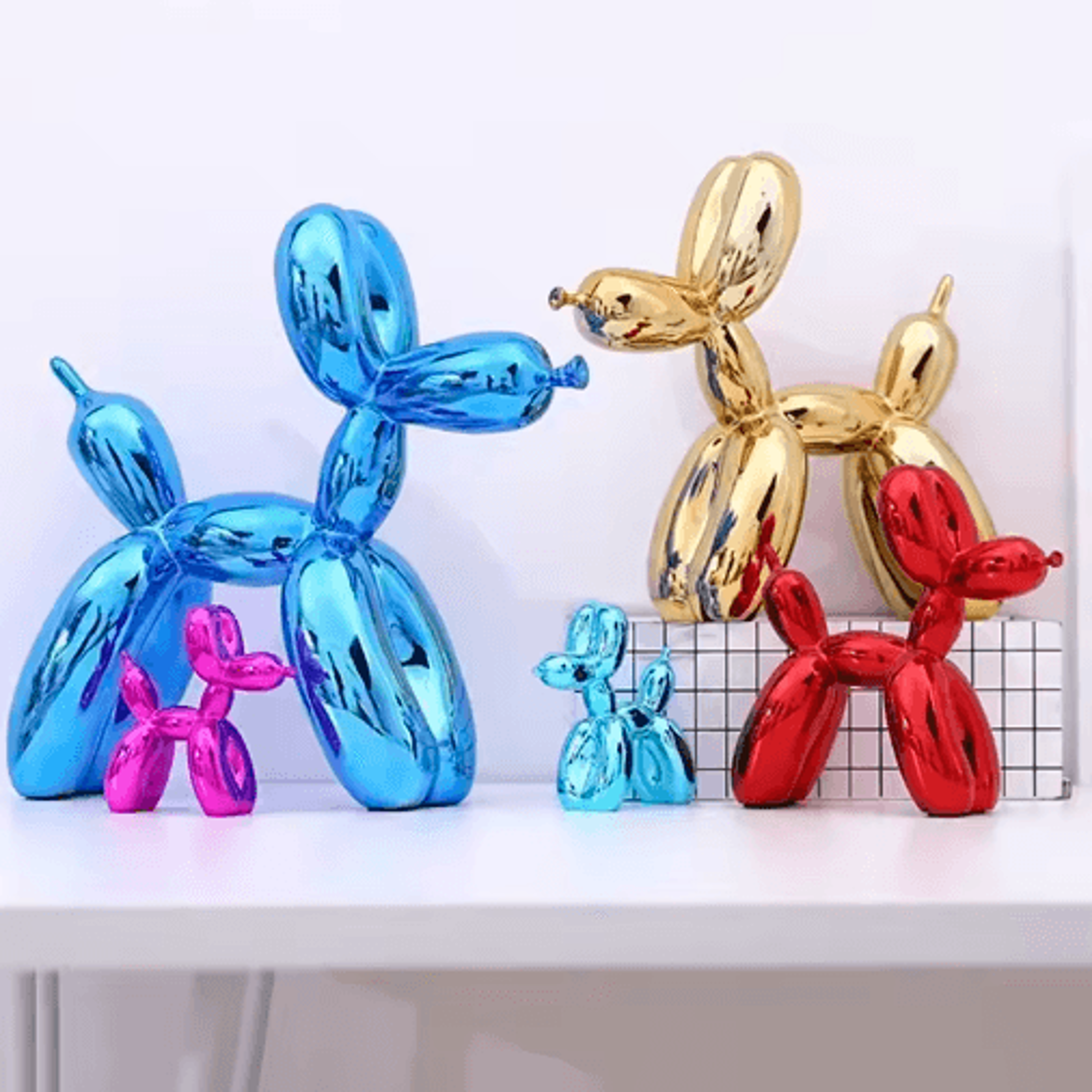 nordic resin balloon dog sculpture for modern home decor