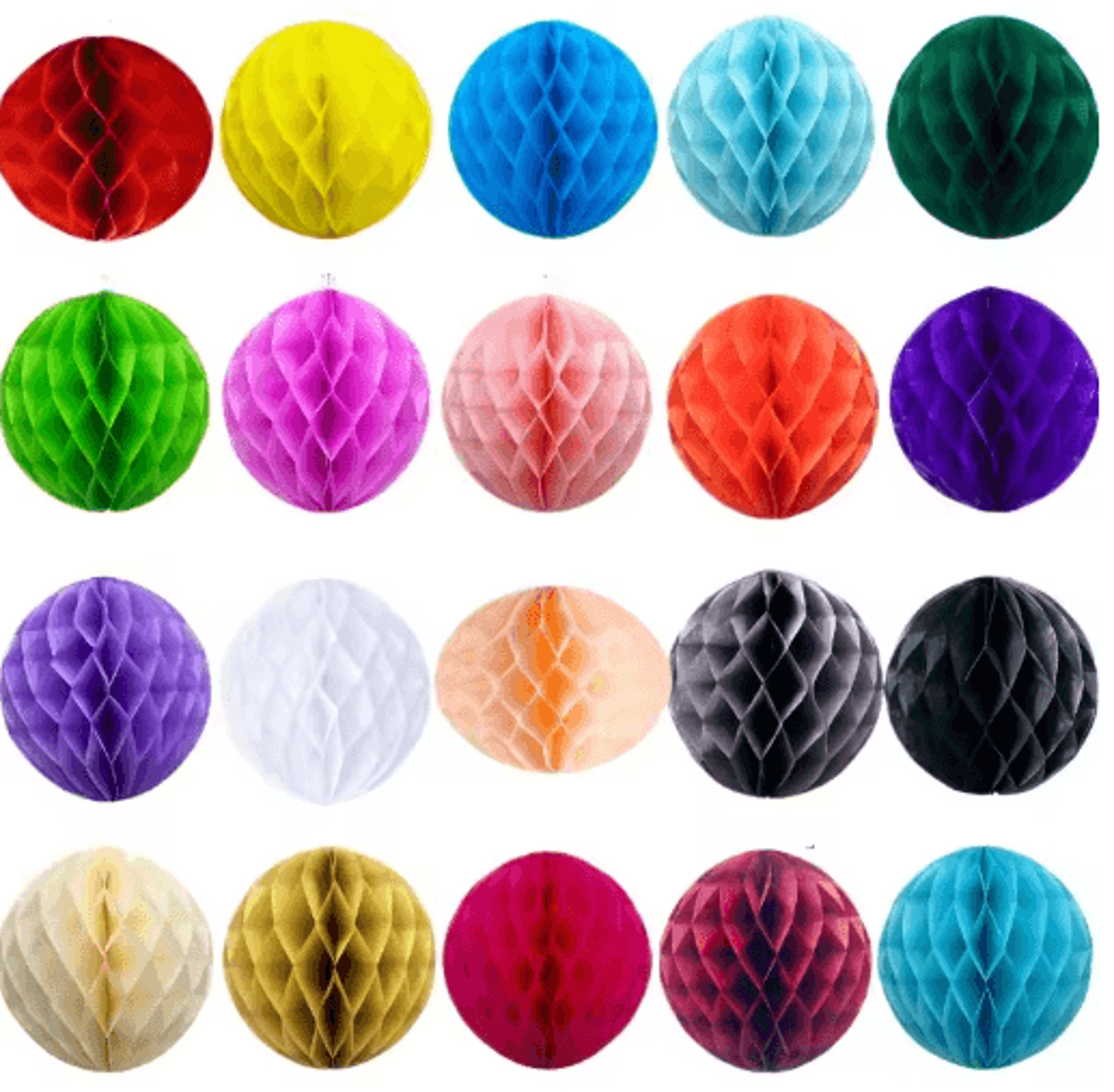 honeycomb paper ball decorations for weddings and birthday parties