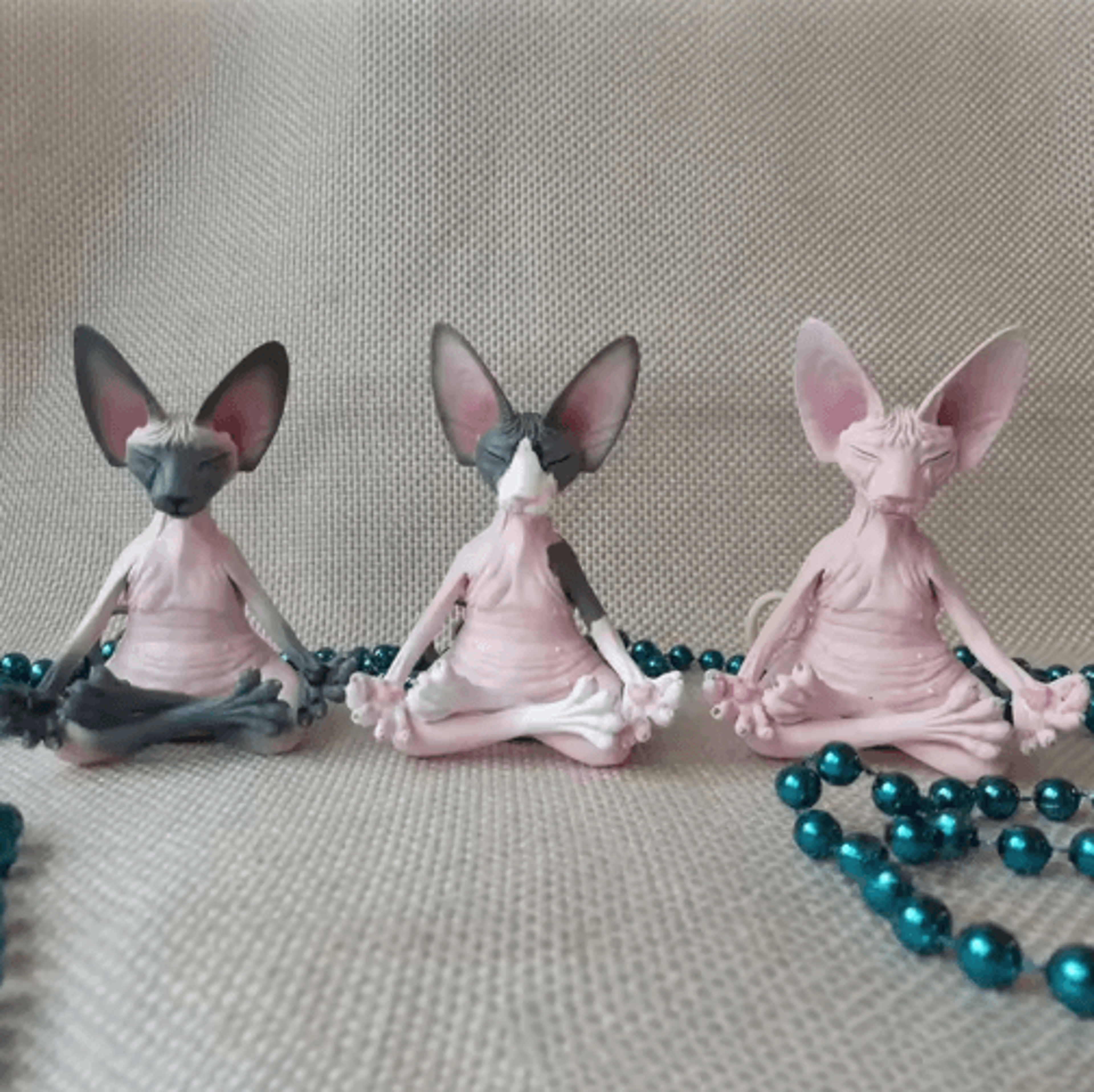 meditation yoga cat buddha figurine for home and garden decor