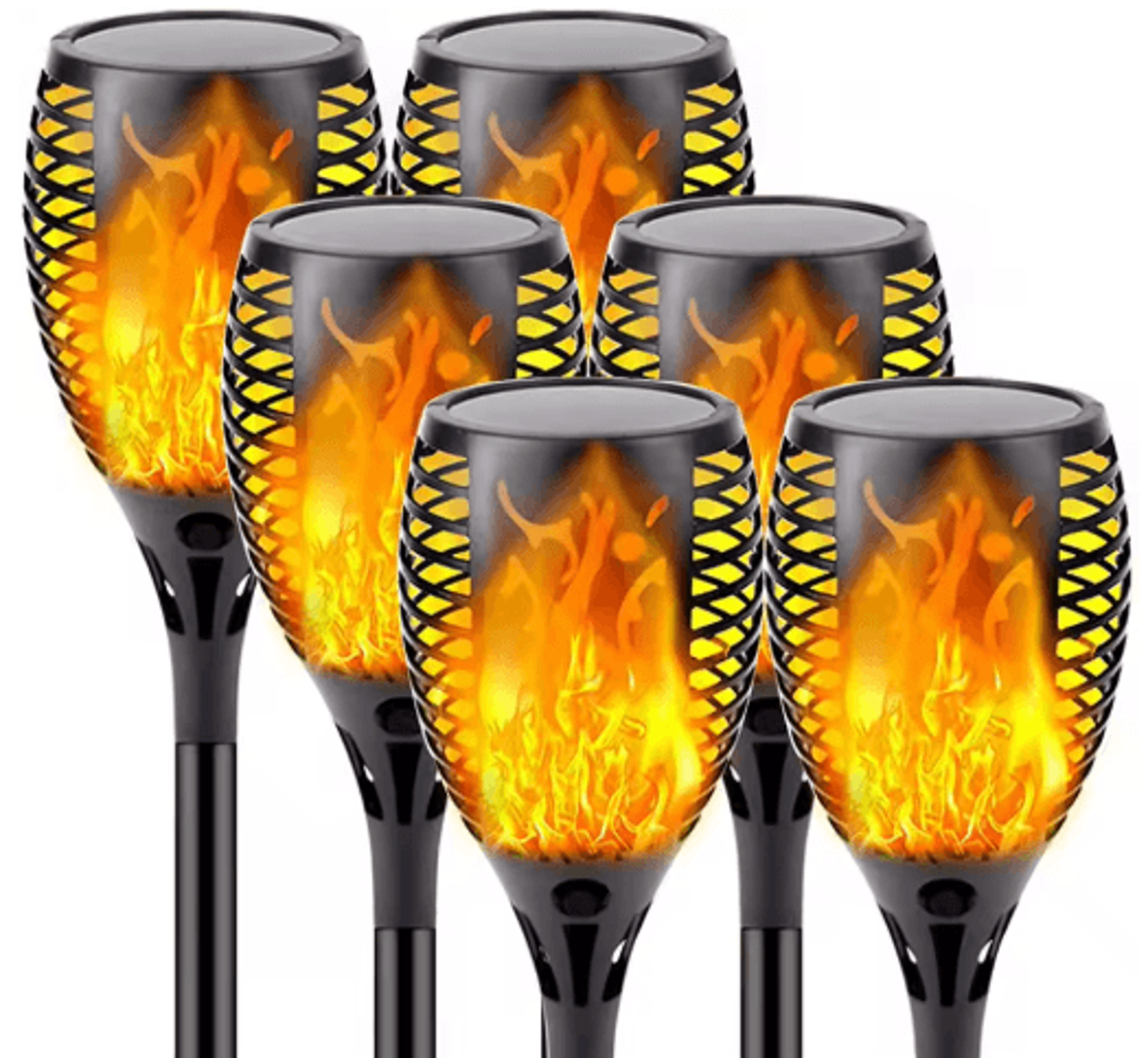 12-led solar flickering flame torch light for outdoor garden decor