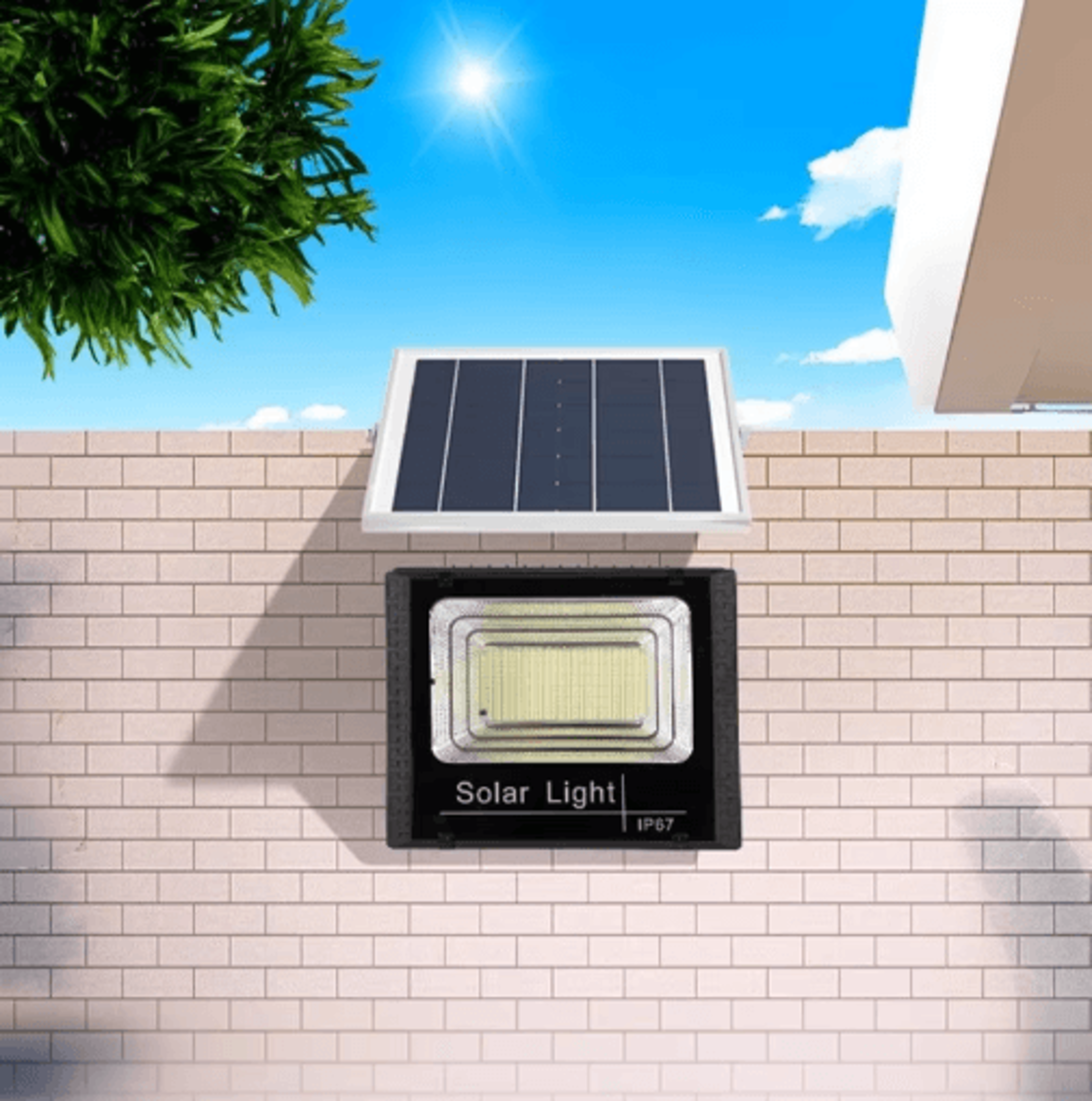 30w–500w high-power solar flood light for indoor and outdoor lighting