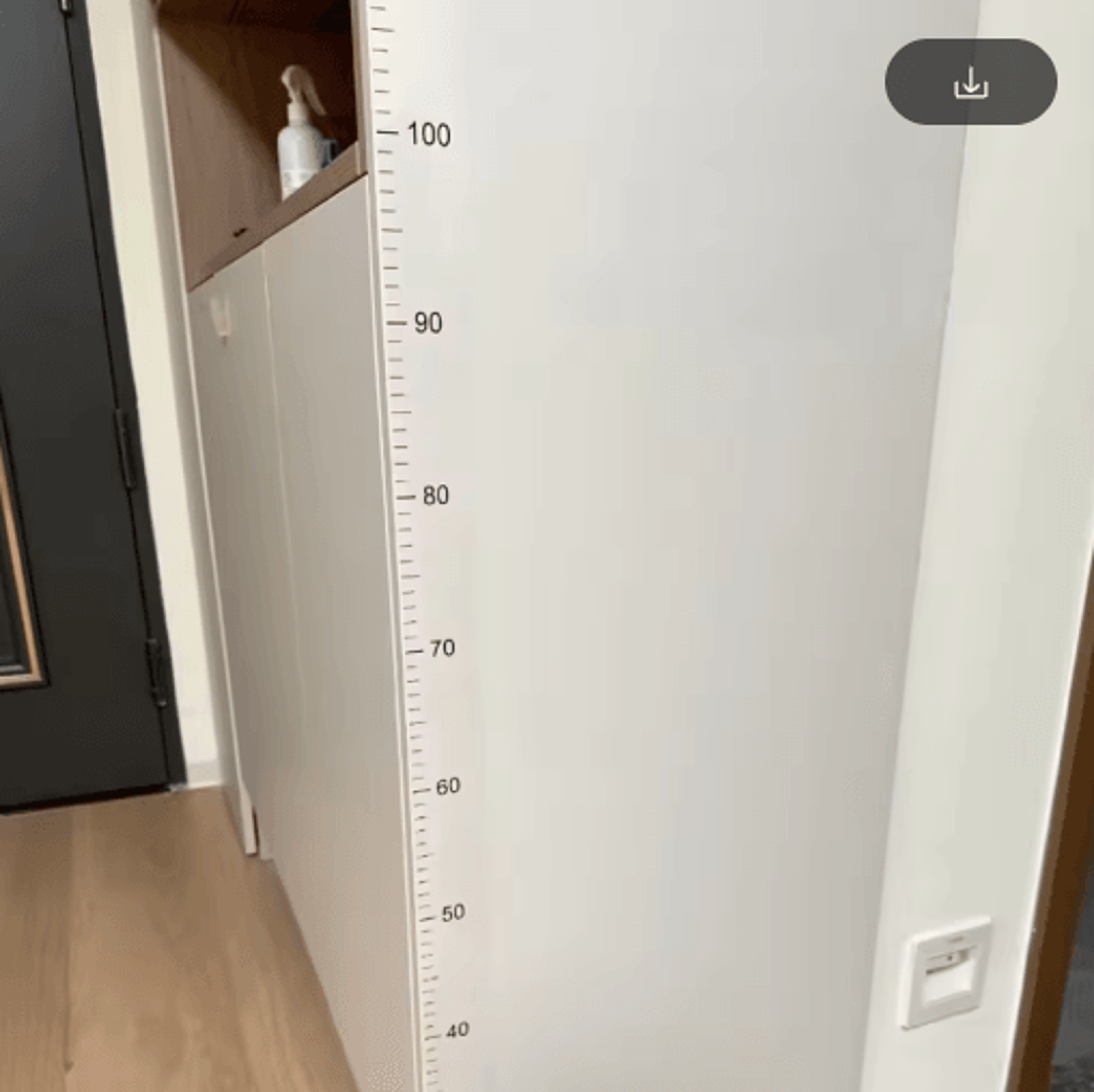 2-meter kids height chart wall sticker removable growth scale