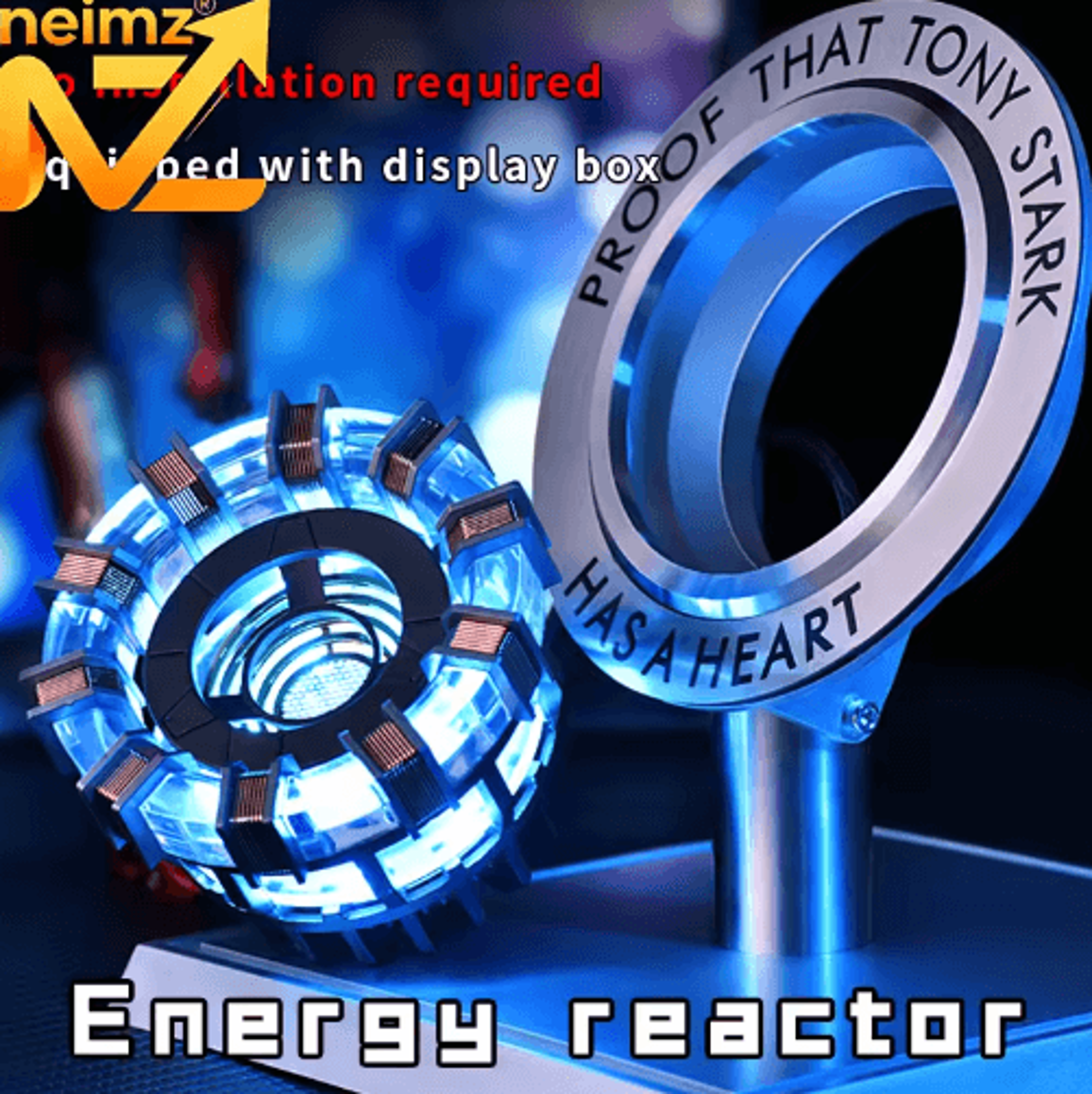 tony stark-inspired arc reactor led chest light