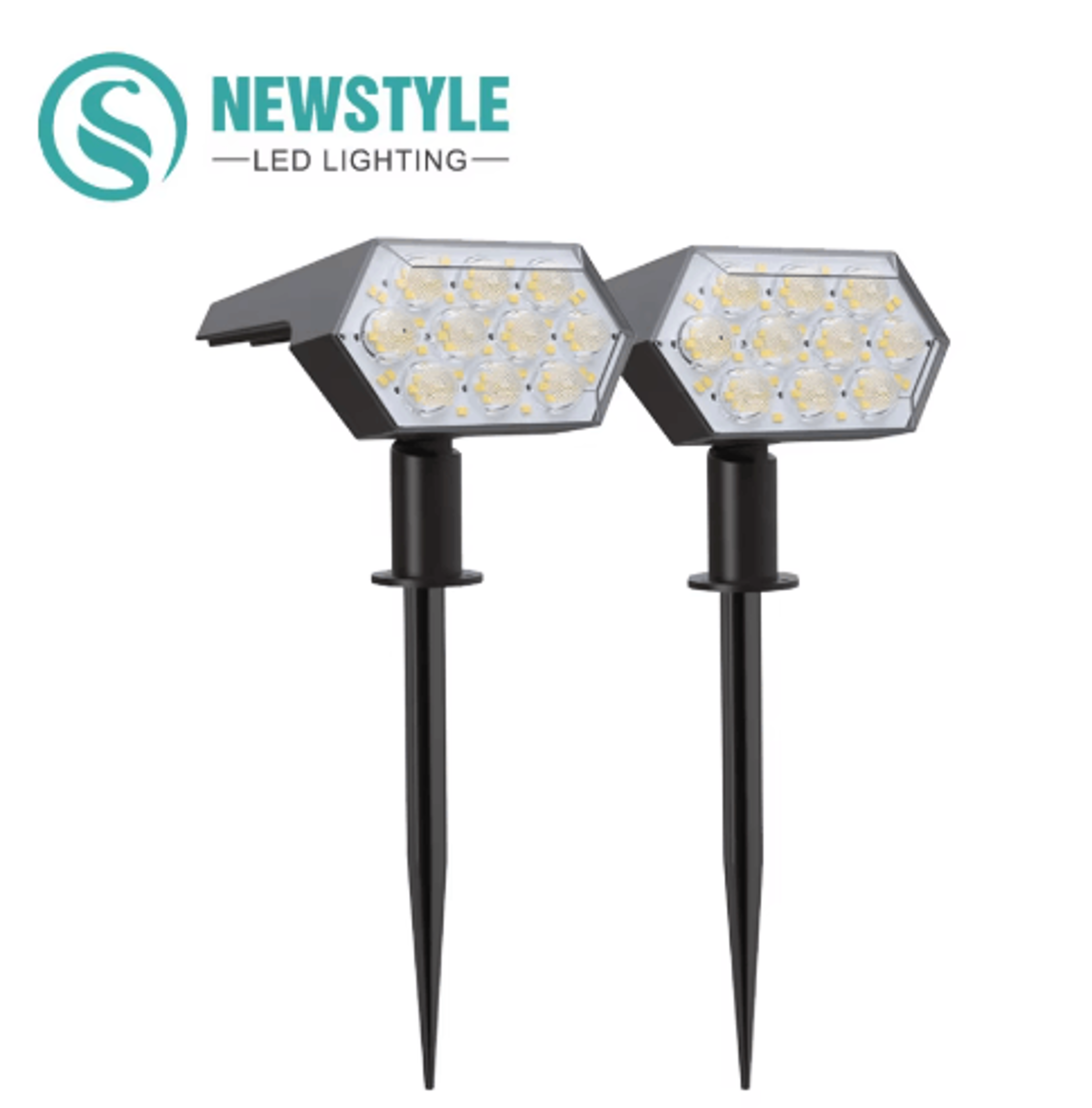 92/108 led solar landscape spotlight for outdoor garden decor