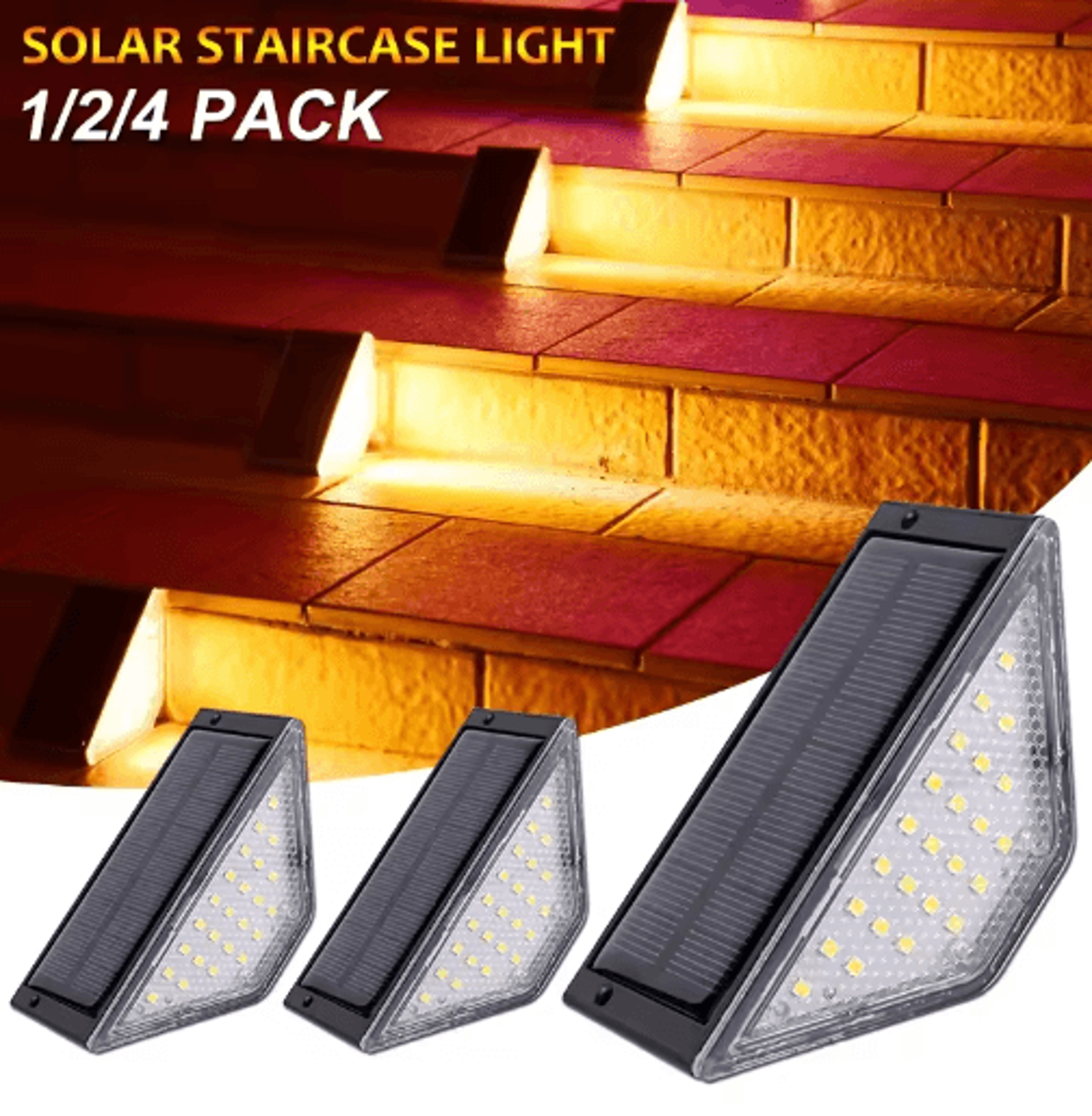 solar stair lights ip67 waterproof outdoor step lighting