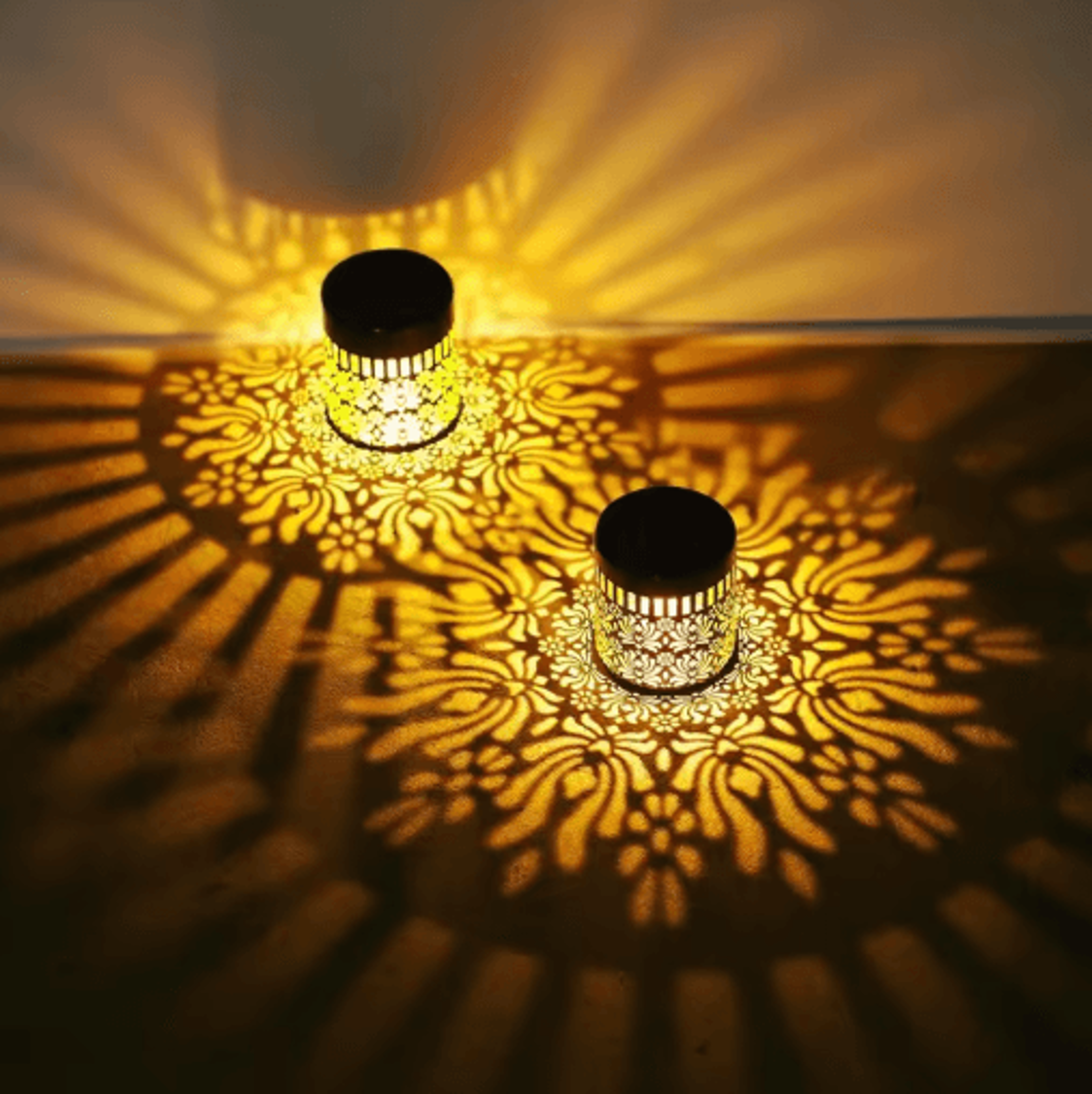 1/2-pack solar peony wall lamps for outdoor garden decor