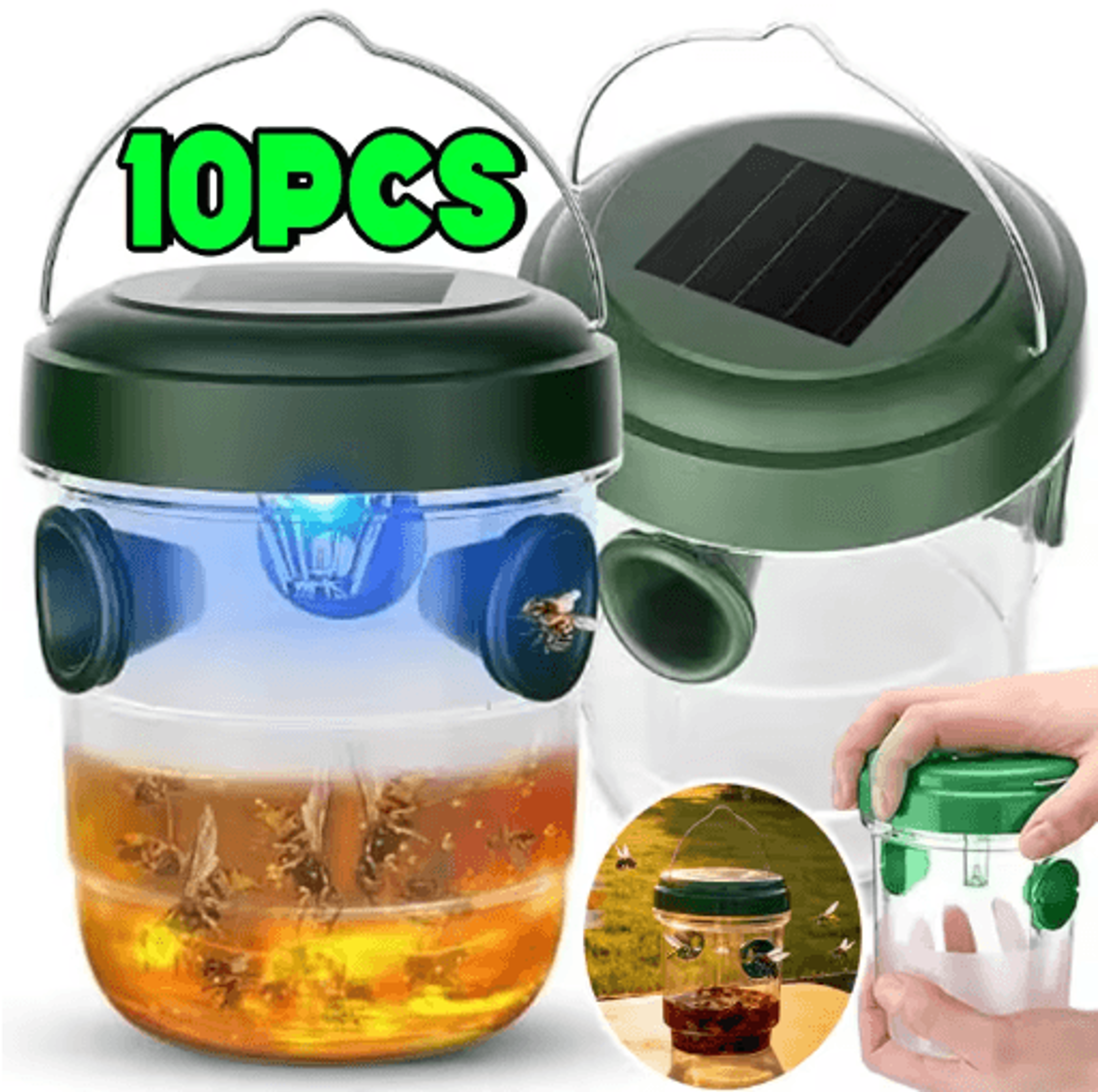 1–10pcs reusable hanging wasp and fruit fly traps