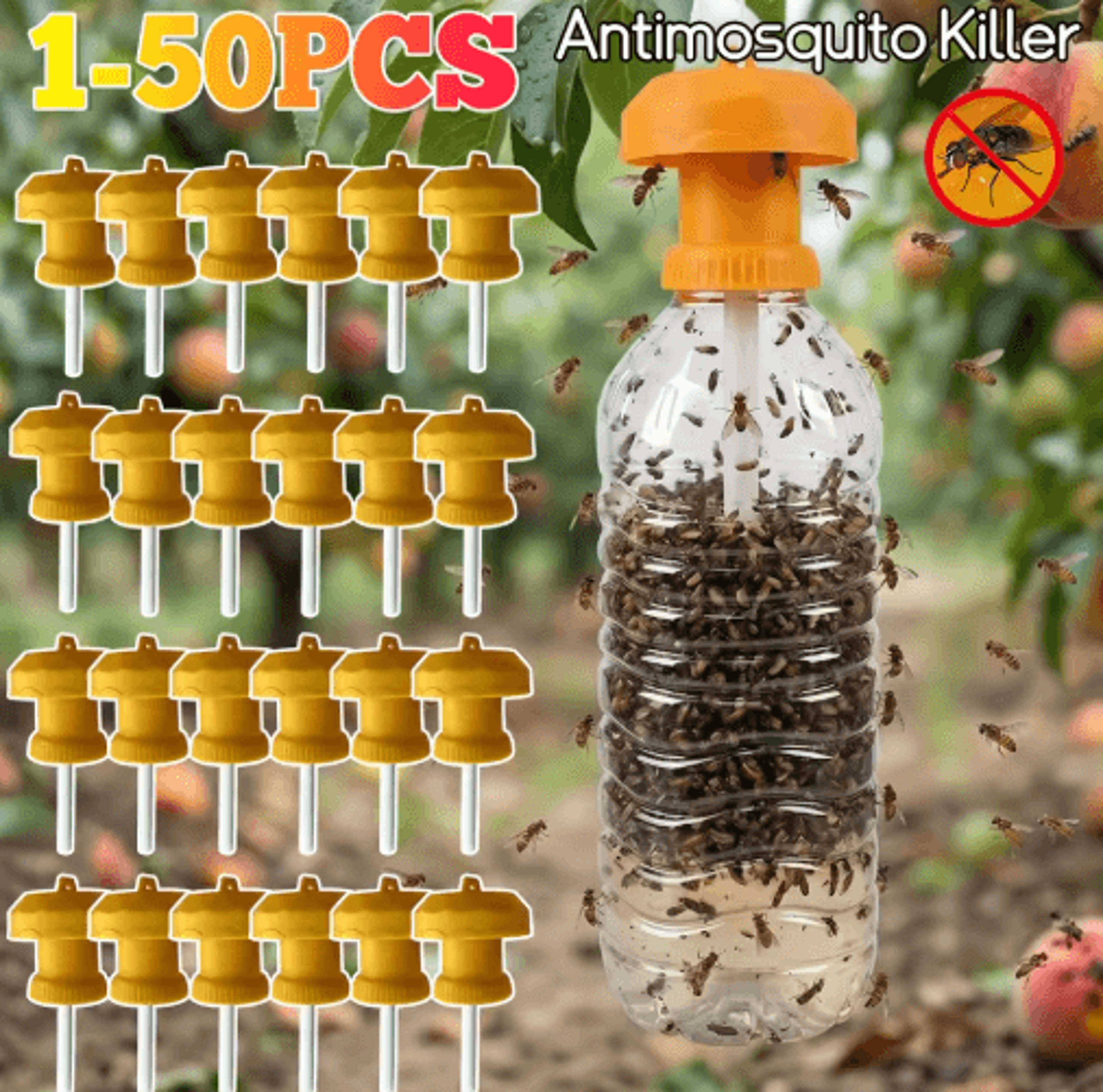 1–50pcs fruit fly traps for home, farm and garden