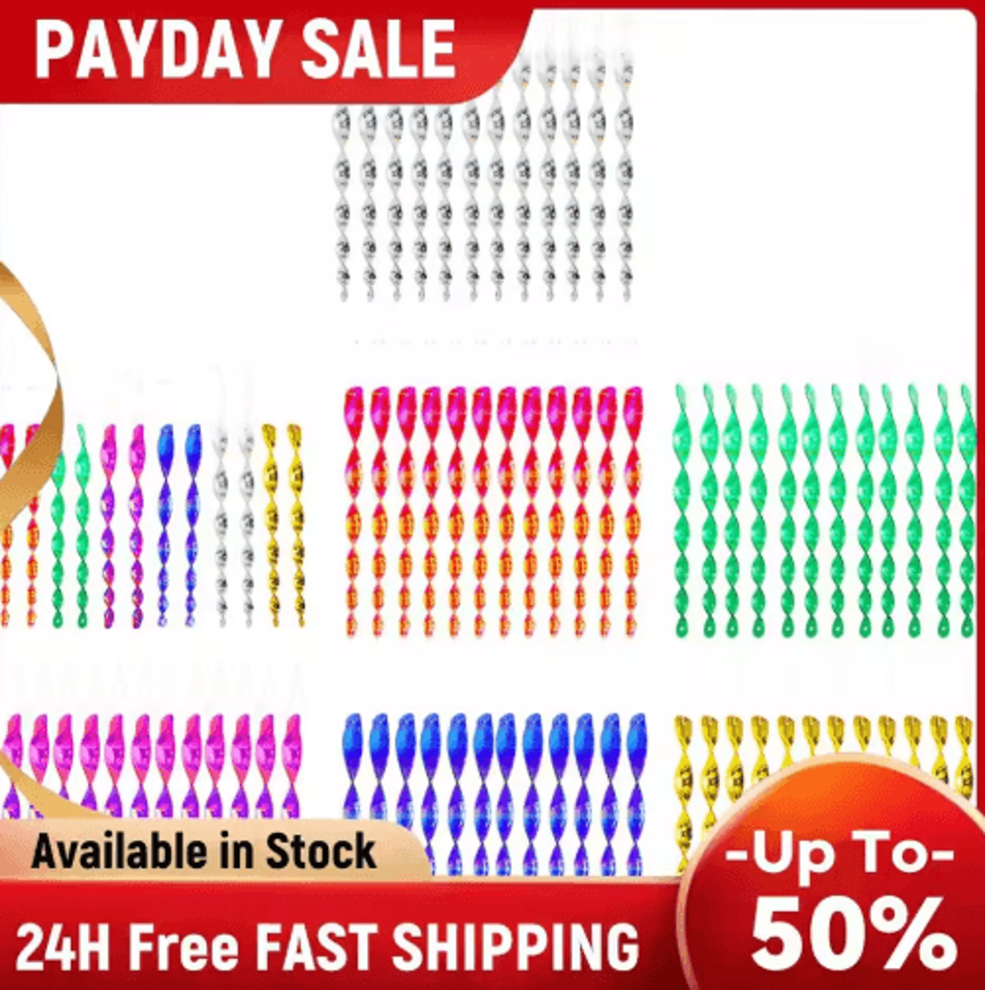 12-piece reflective wind-spinner bird deterrent rods