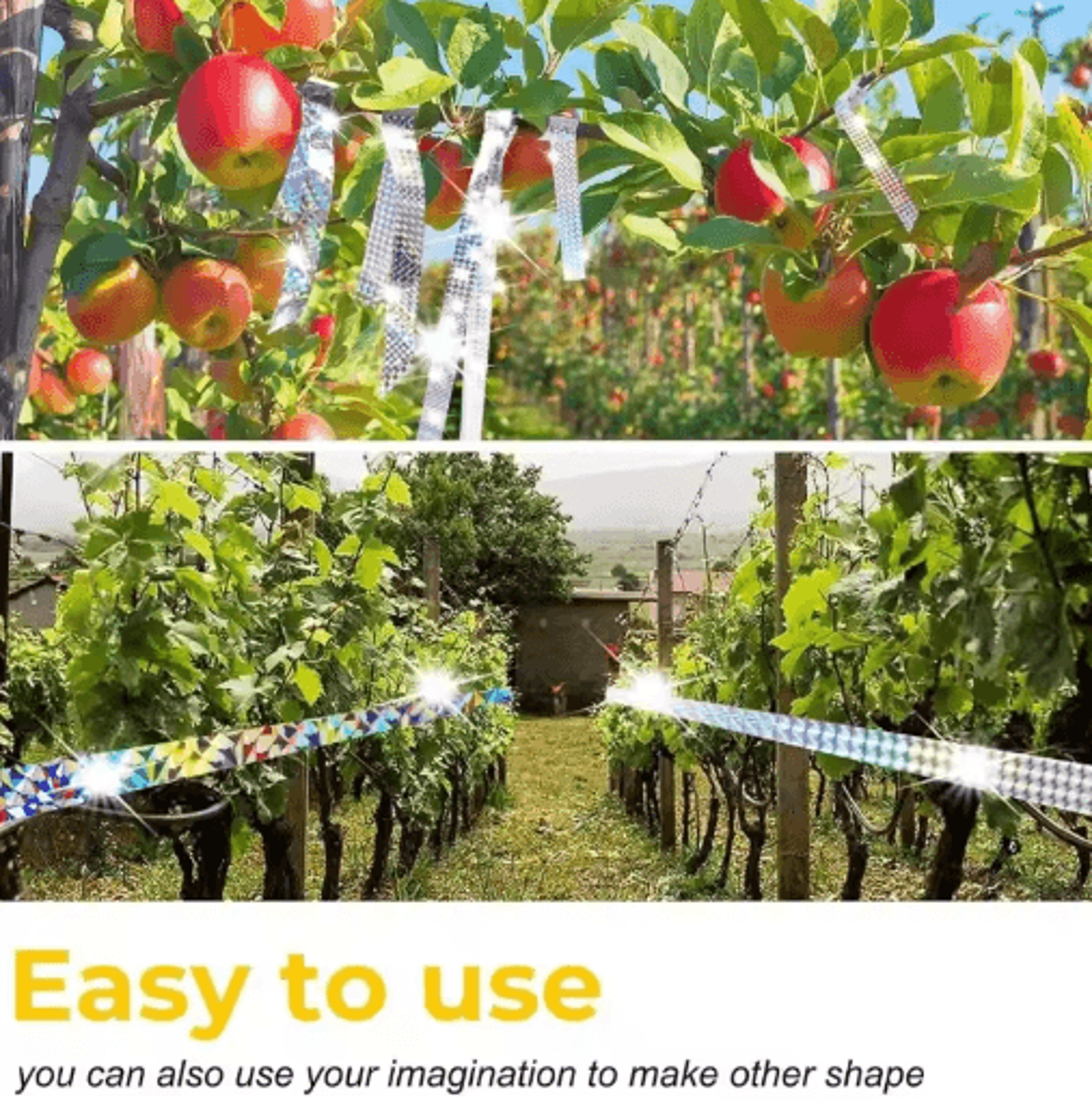 double-sided reflective bird repellent scare tape