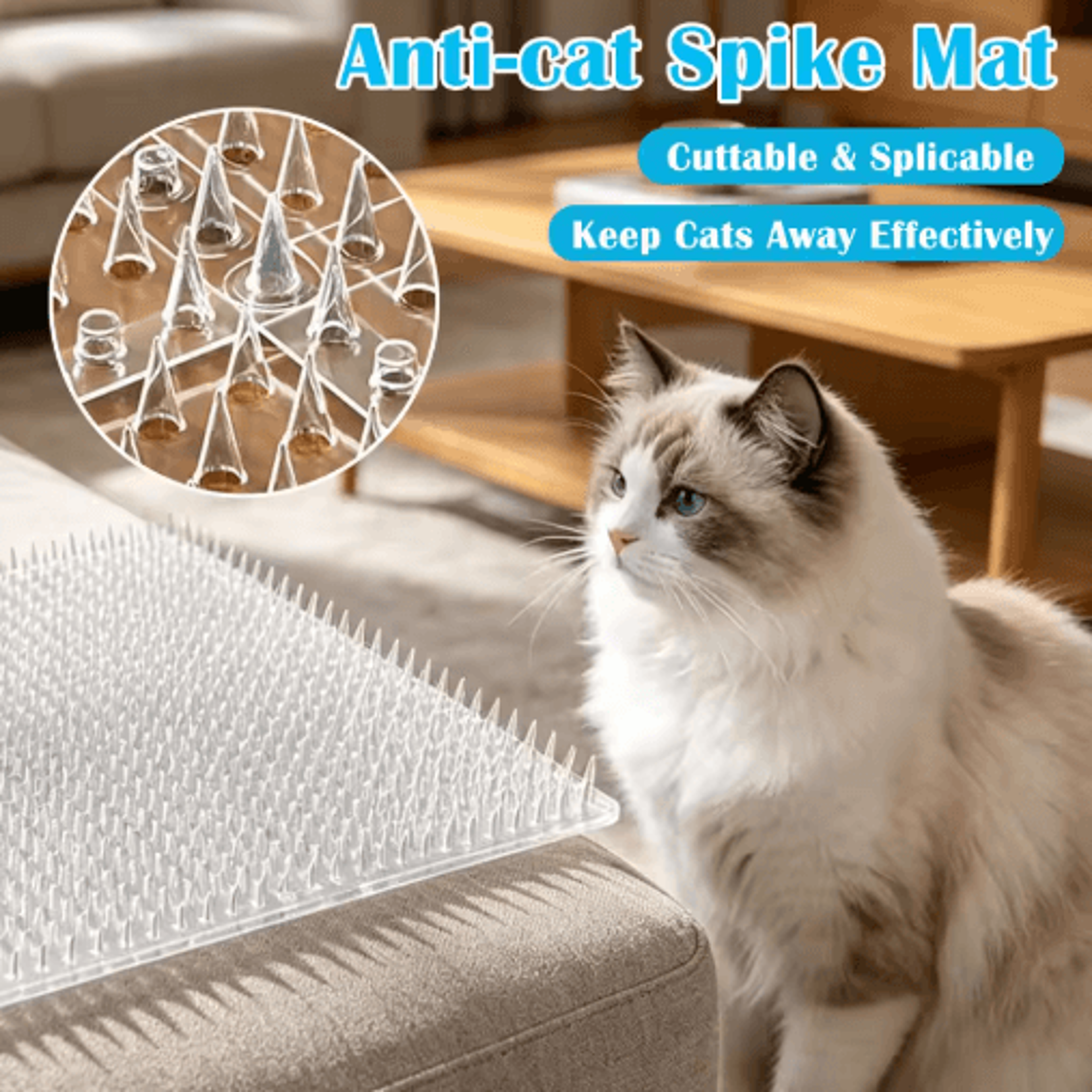 cat & dog deterrent spike mat for plant protection