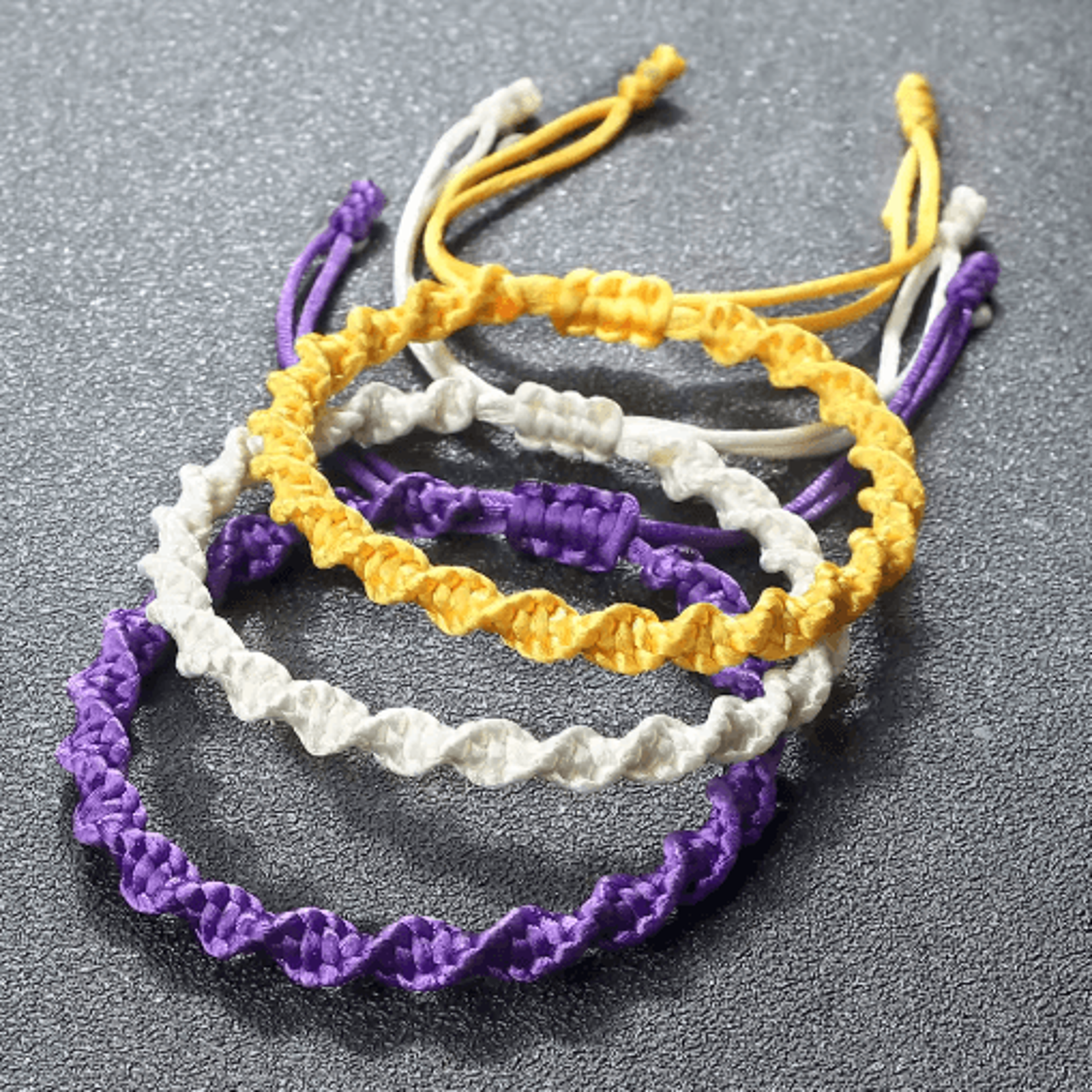 handmade adjustable knot rope bracelet
