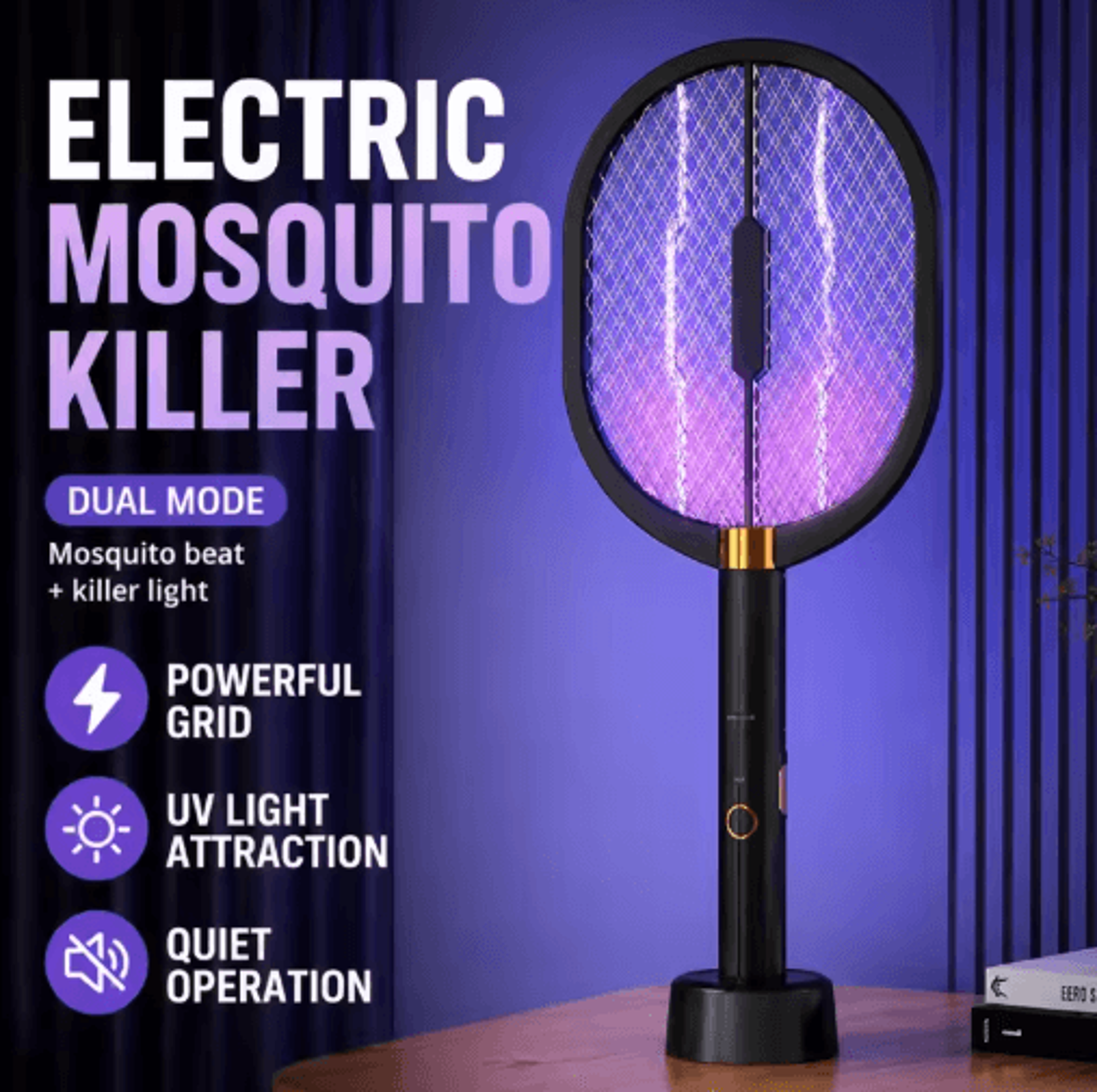 2-in-1 usb rechargeable uv mosquito killer lamp