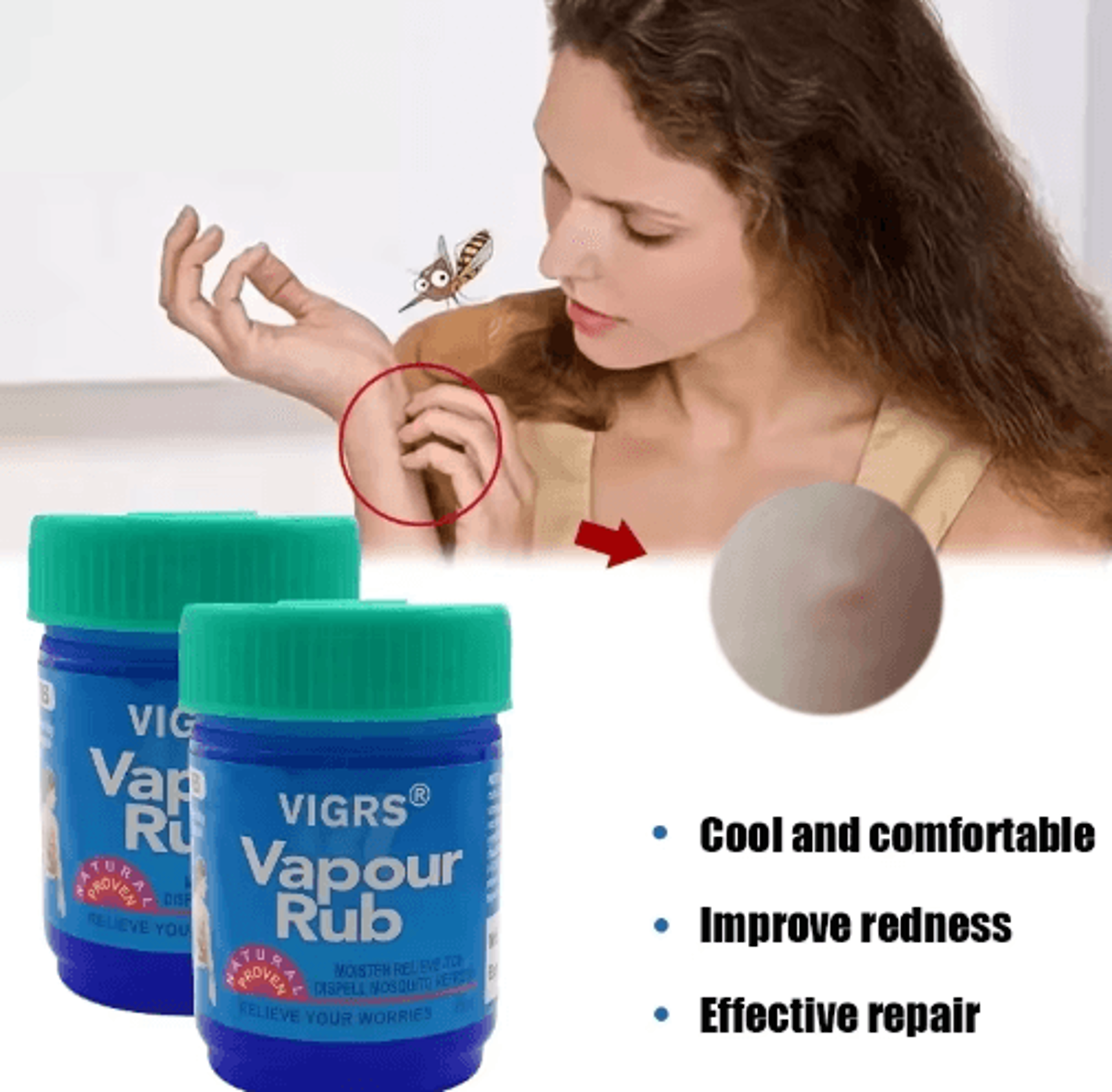 50g cooling mosquito repellent essential oil balm