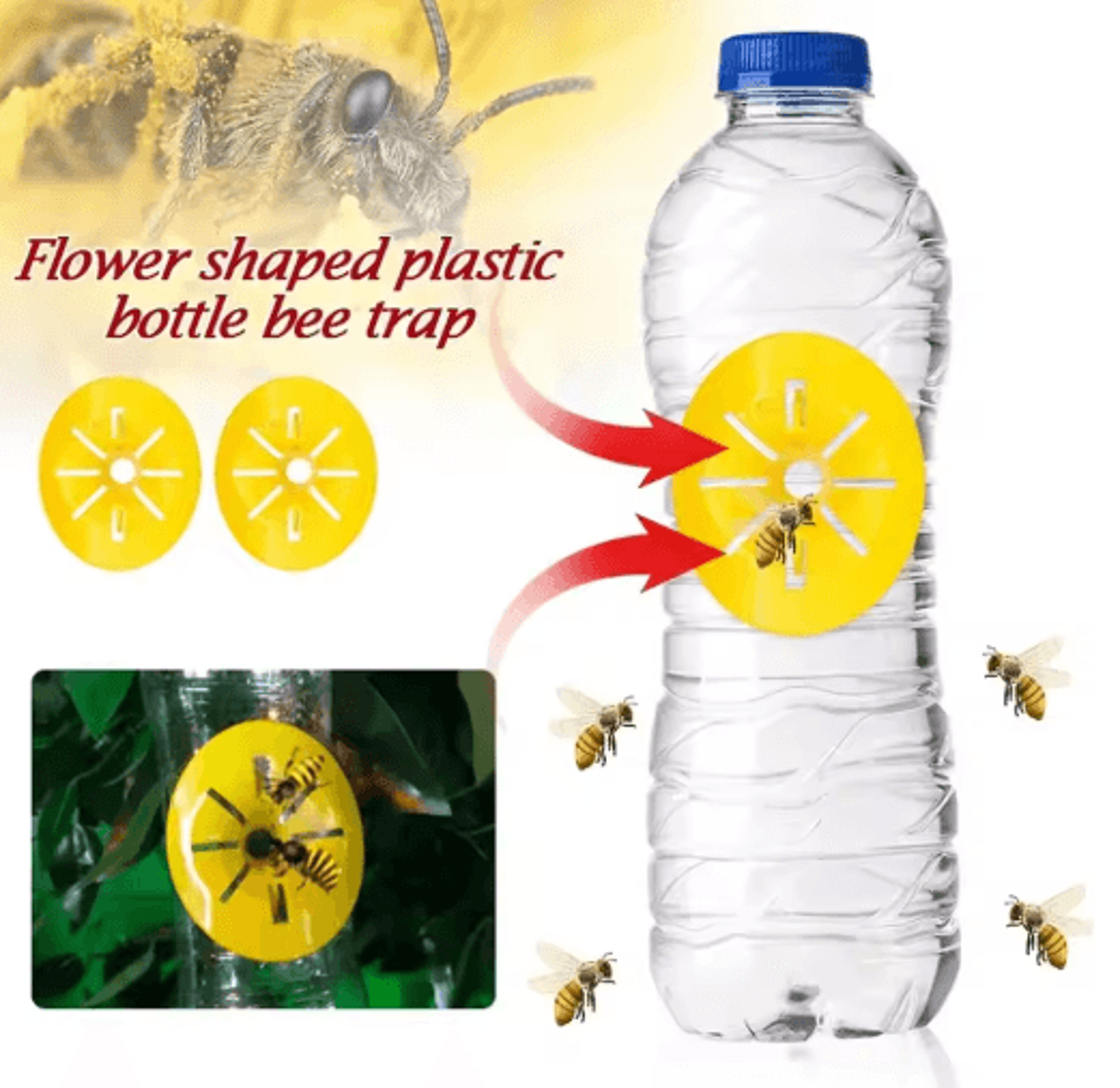 10pcs flower-shaped reusable bee & wasp traps