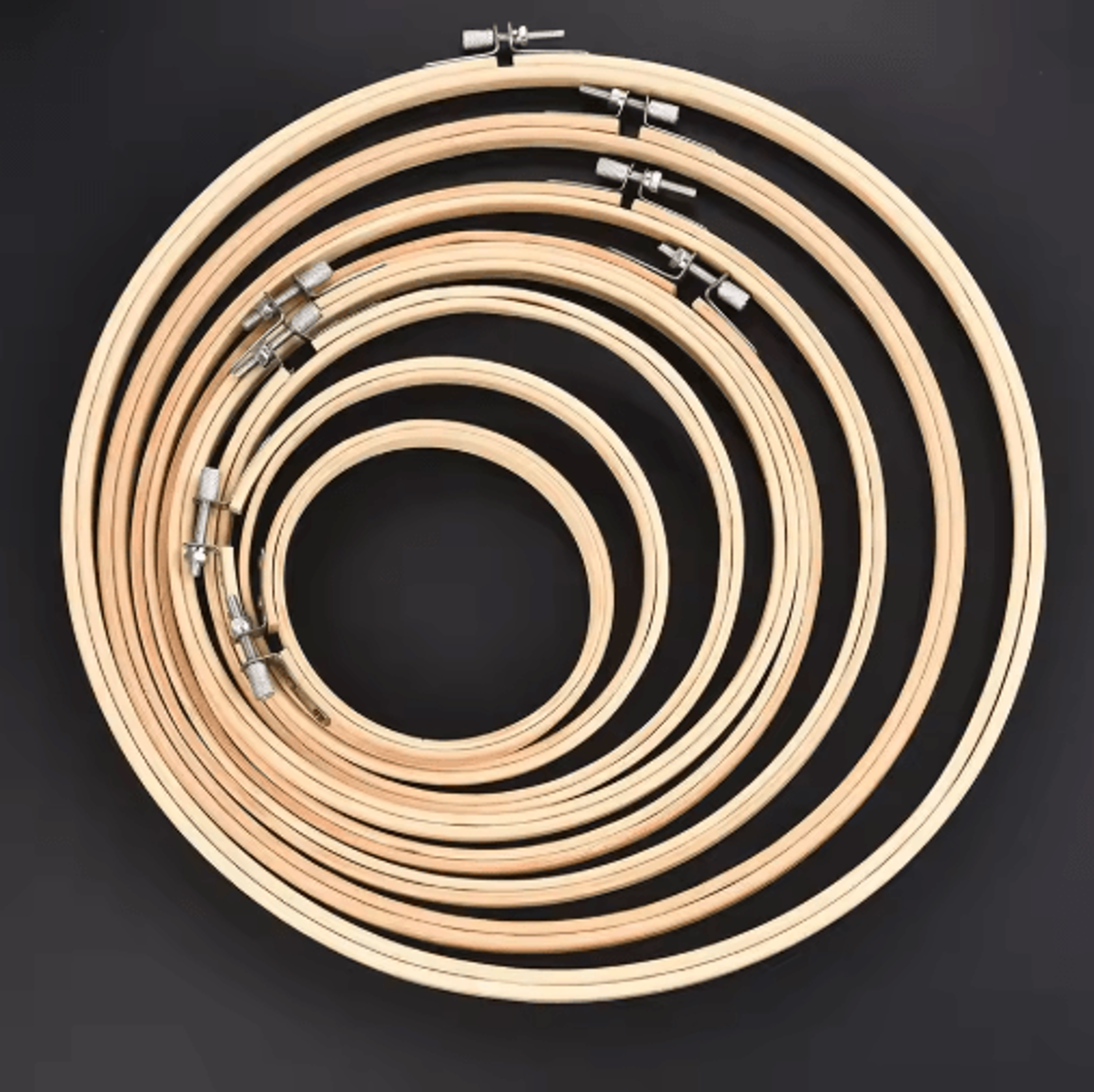 wooden embroidery hoop frame set for needlecraft & sewing