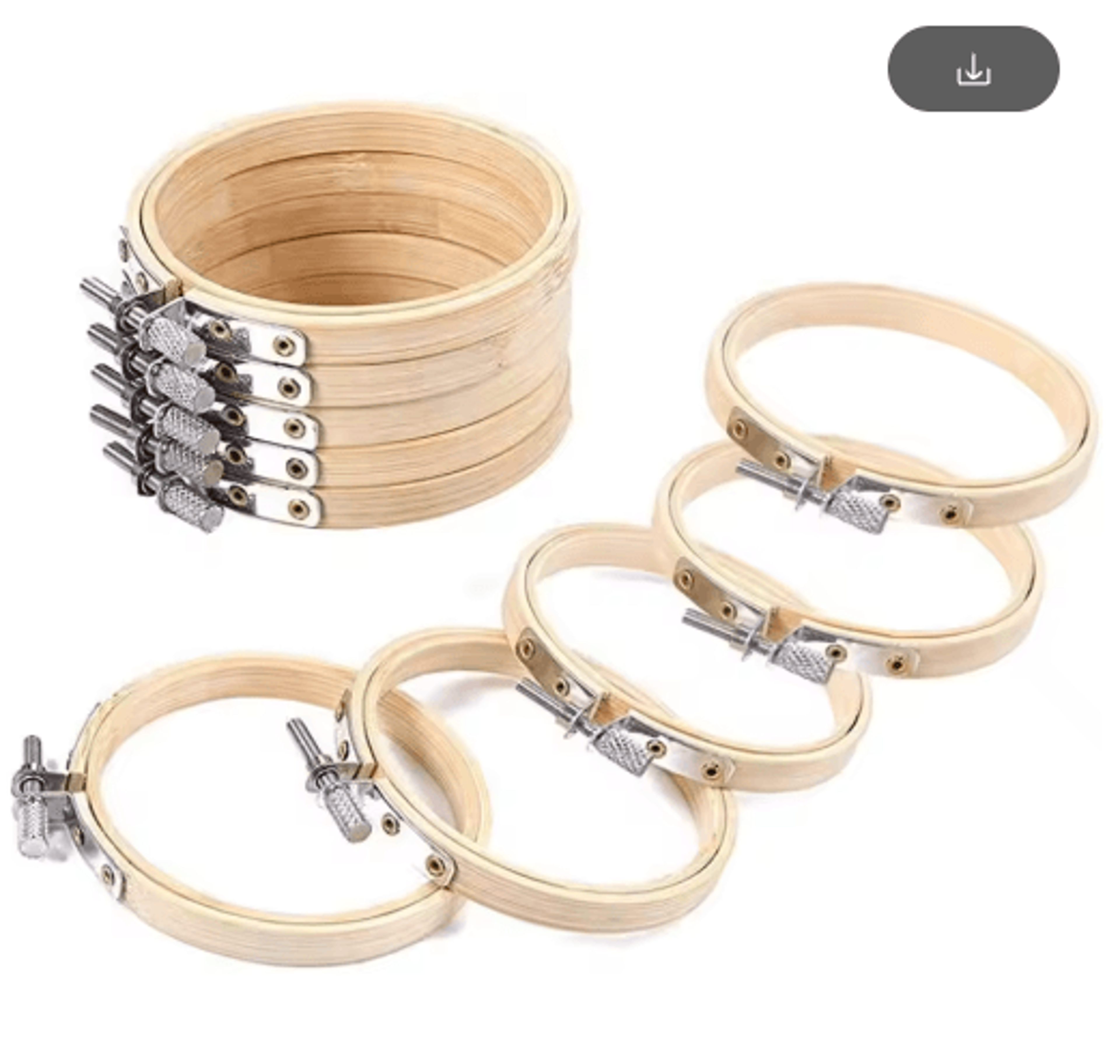 bamboo round embroidery hoop for cross stitch & diy sewing